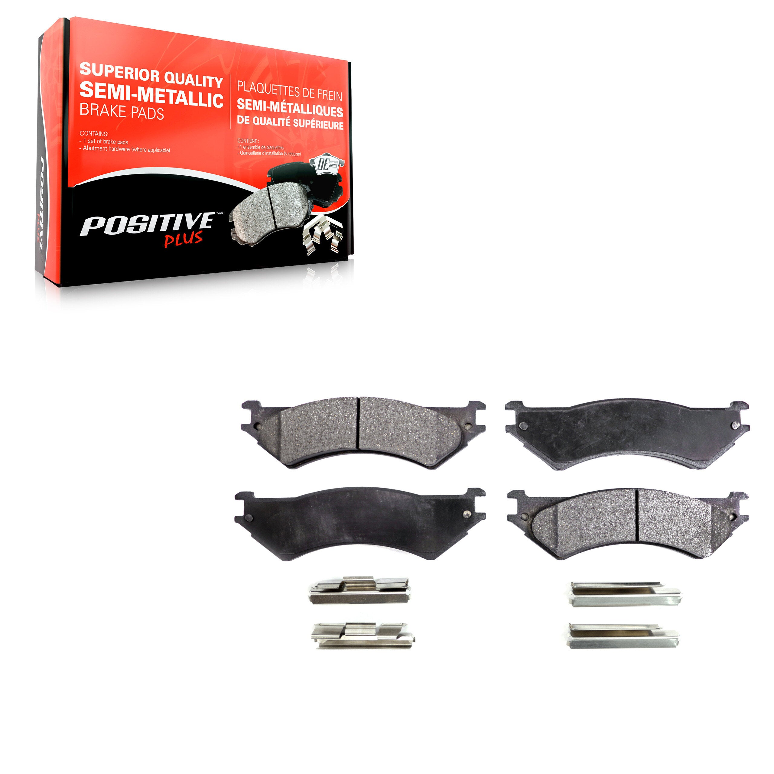 Positive Plus PPF-D802 Disc Brake Pad for 1998-2007 Ford E-150, Ford E-350 Econoline, Ford F-150 Heritage - Rear