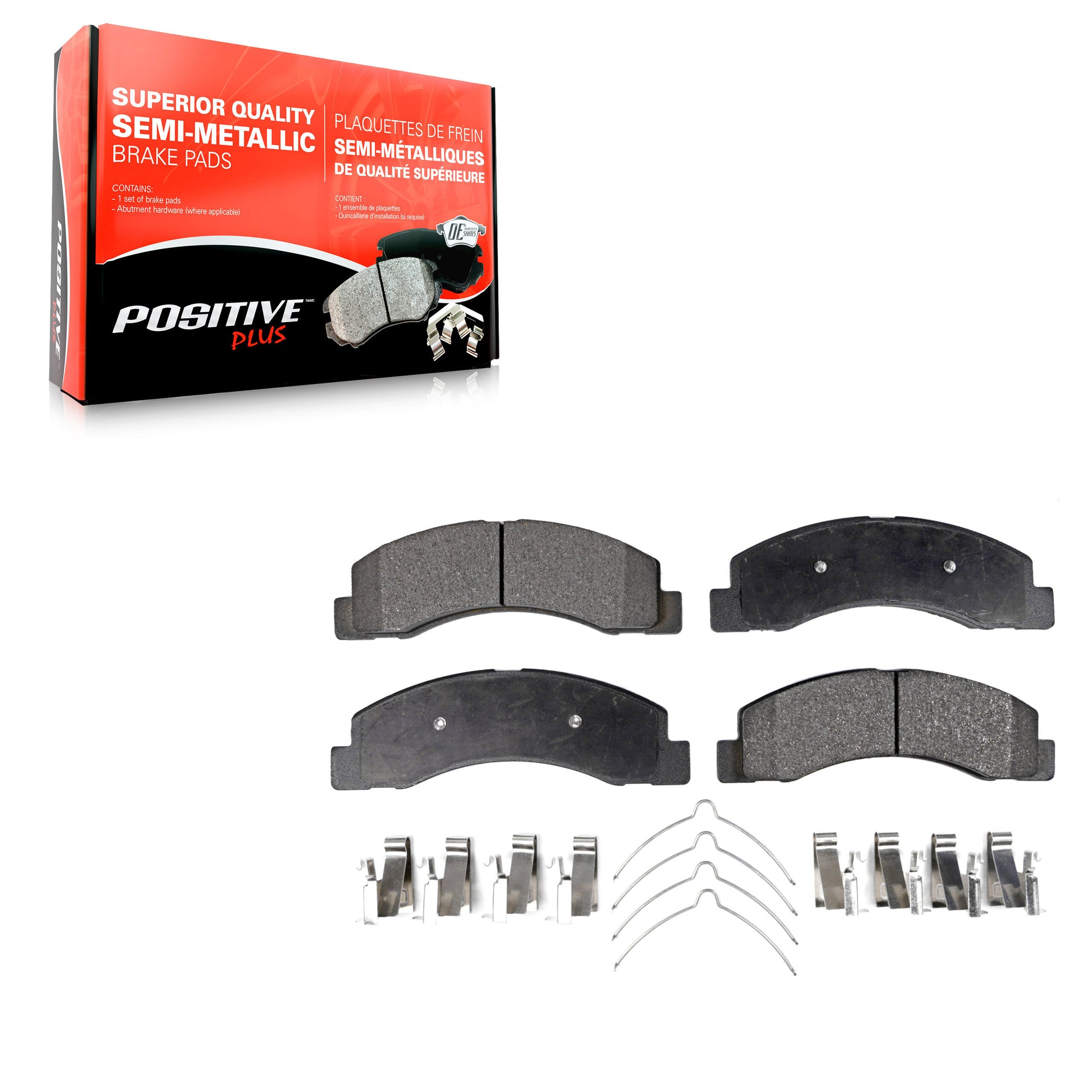 Positive Plus PPF-D824 Disc Brake Pad for 1999-2005 Ford Excursion, Ford F-250 Super Duty, Ford F-350 Super Duty - Front