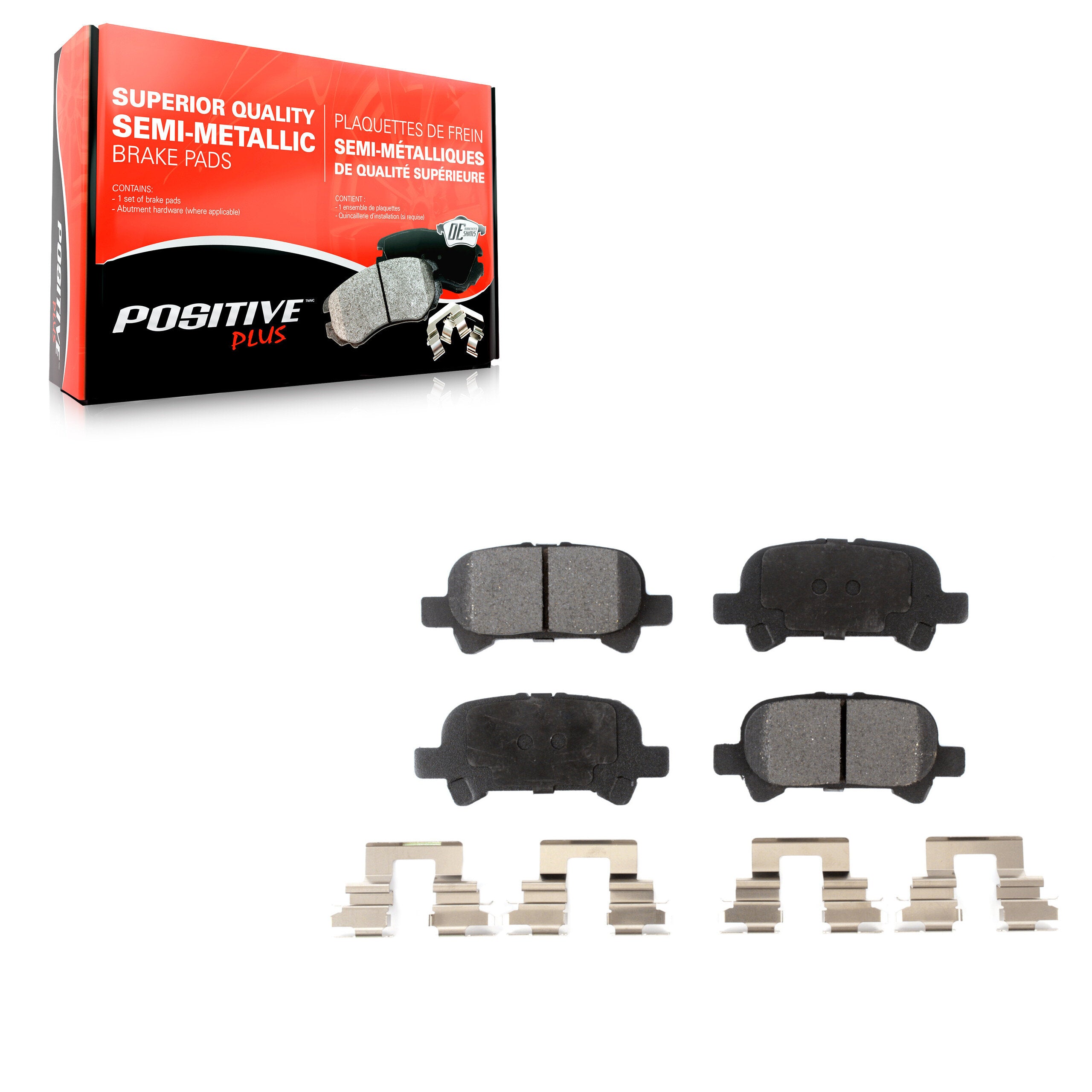 Positive Plus PPF-D828 Disc Brake Pad for 1999-2008 Toyota Solara, Toyota Avalon, Toyota Camry - Rear