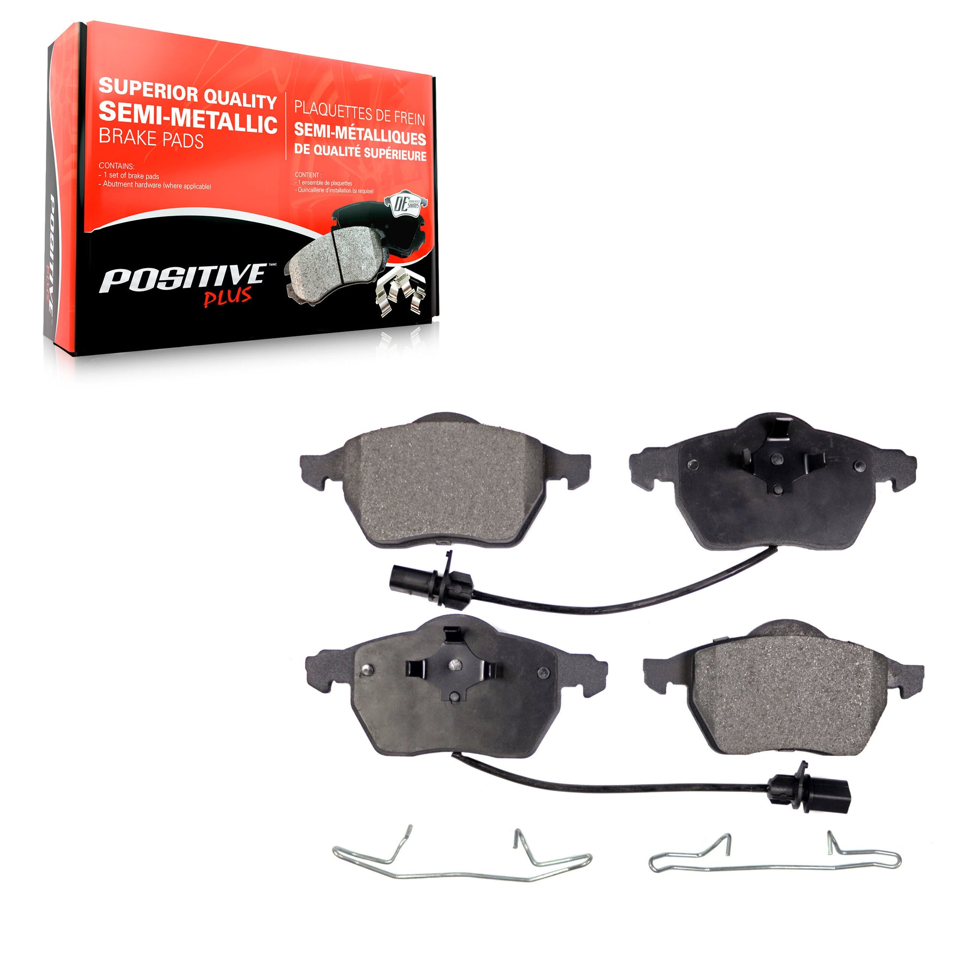 Positive Plus PPF-D840A Disc Brake Pad for 1999-2006 Audi A4, Audi A4 Quattro, Volkswagen Passat - Front