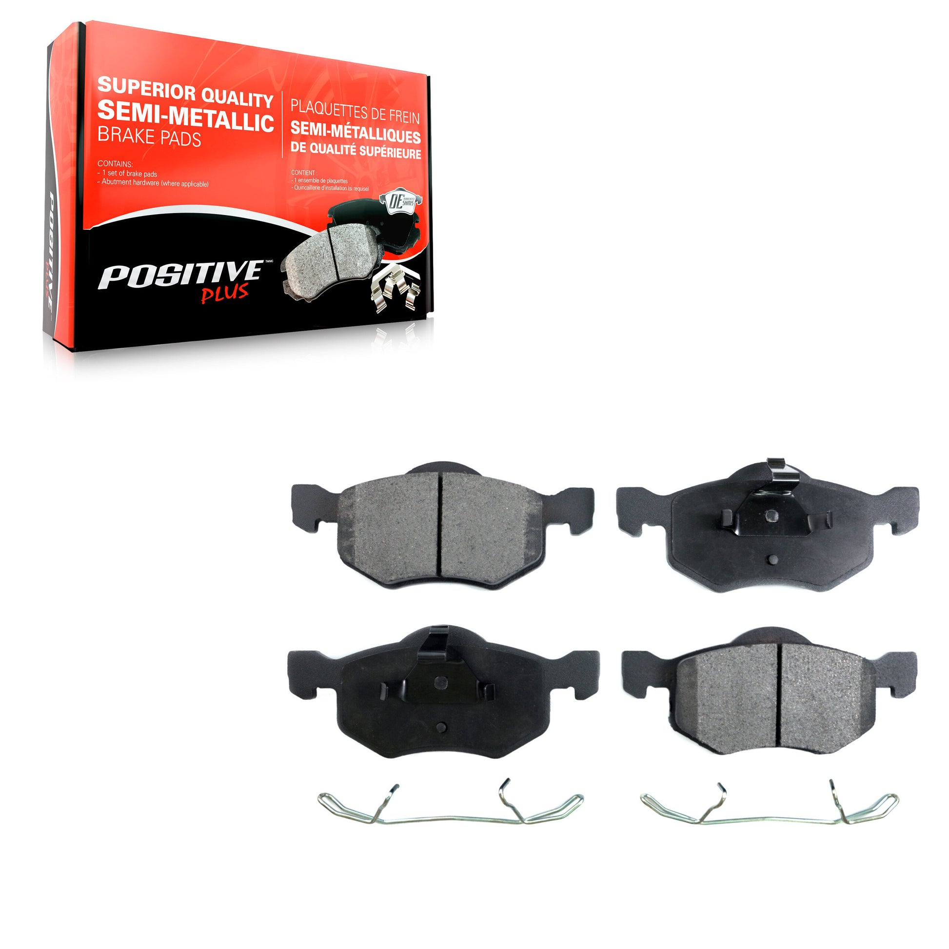 Positive Plus PPF-D843 Disc Brake Pad for 2001-2007 Ford Escape, Mazda Tribute, Mercury Mariner - Front