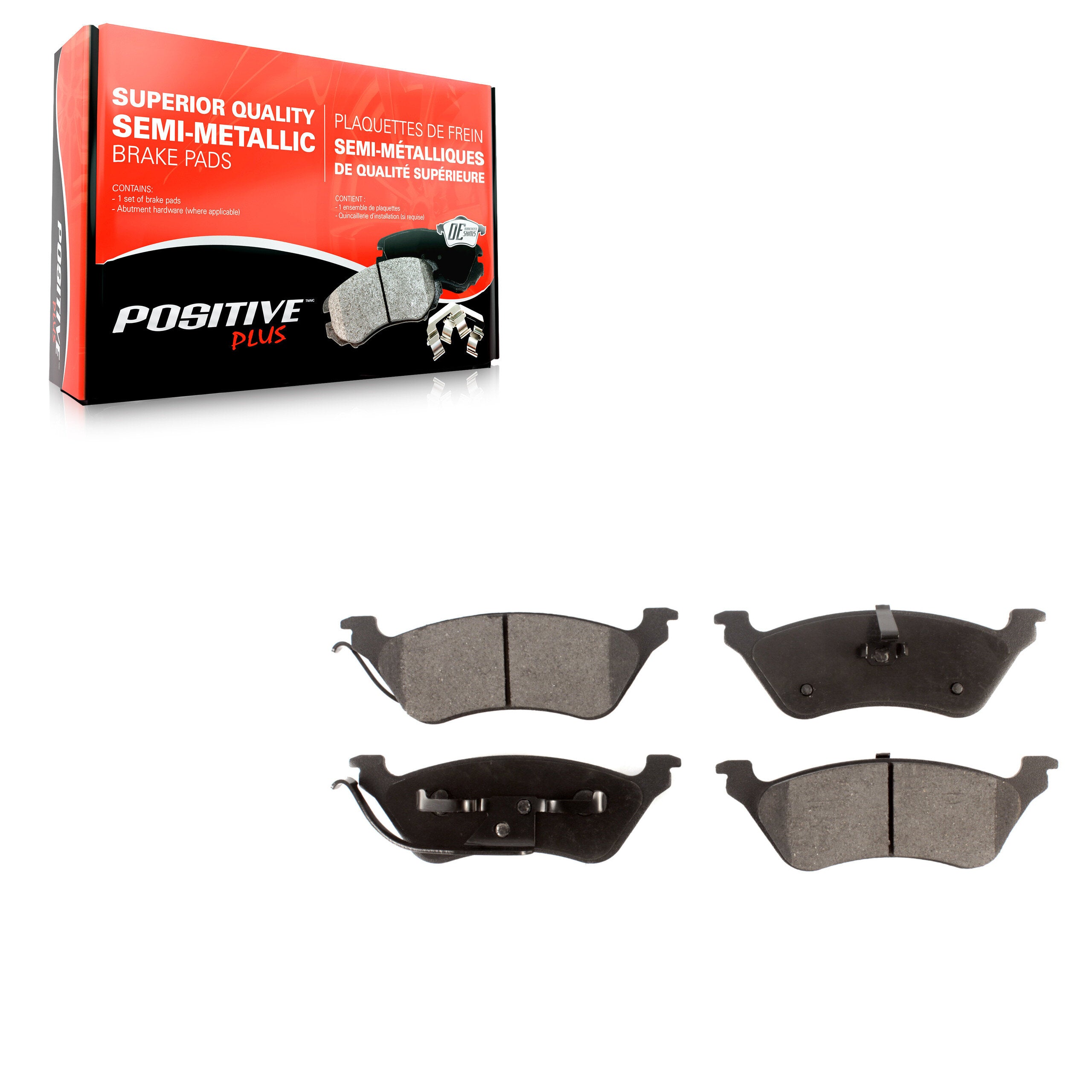 Positive Plus PPF-D858 Disc Brake Pad for 2001-2007 Chrysler Grand Voyager, Chrysler Town & Country, Chrysler Voyager - Rear