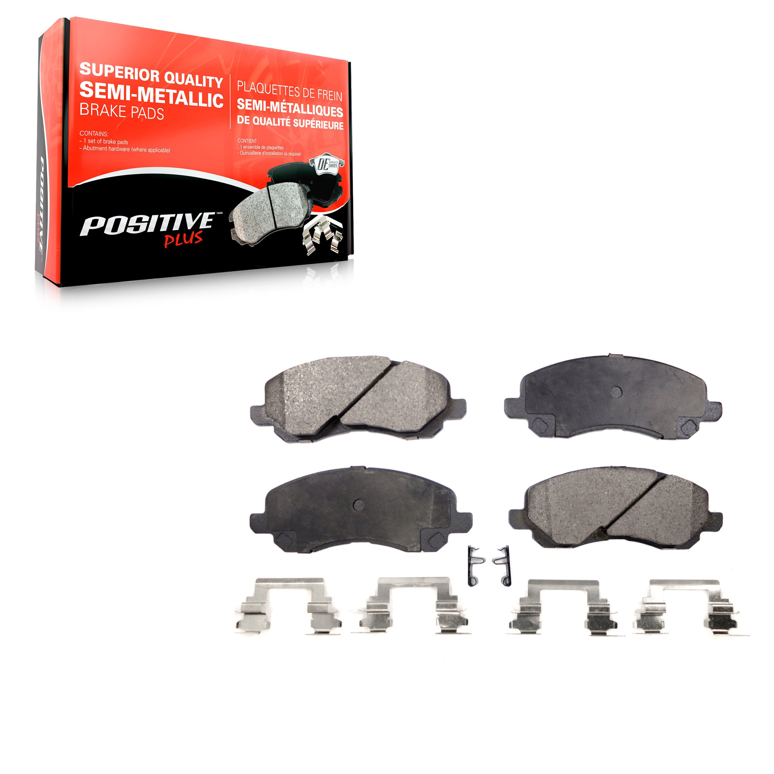 Positive Plus PPF-D866 Disc Brake Pad for 2001-2024 Jeep Compass, Mitsubishi Lancer, Mitsubishi Outlander - Front