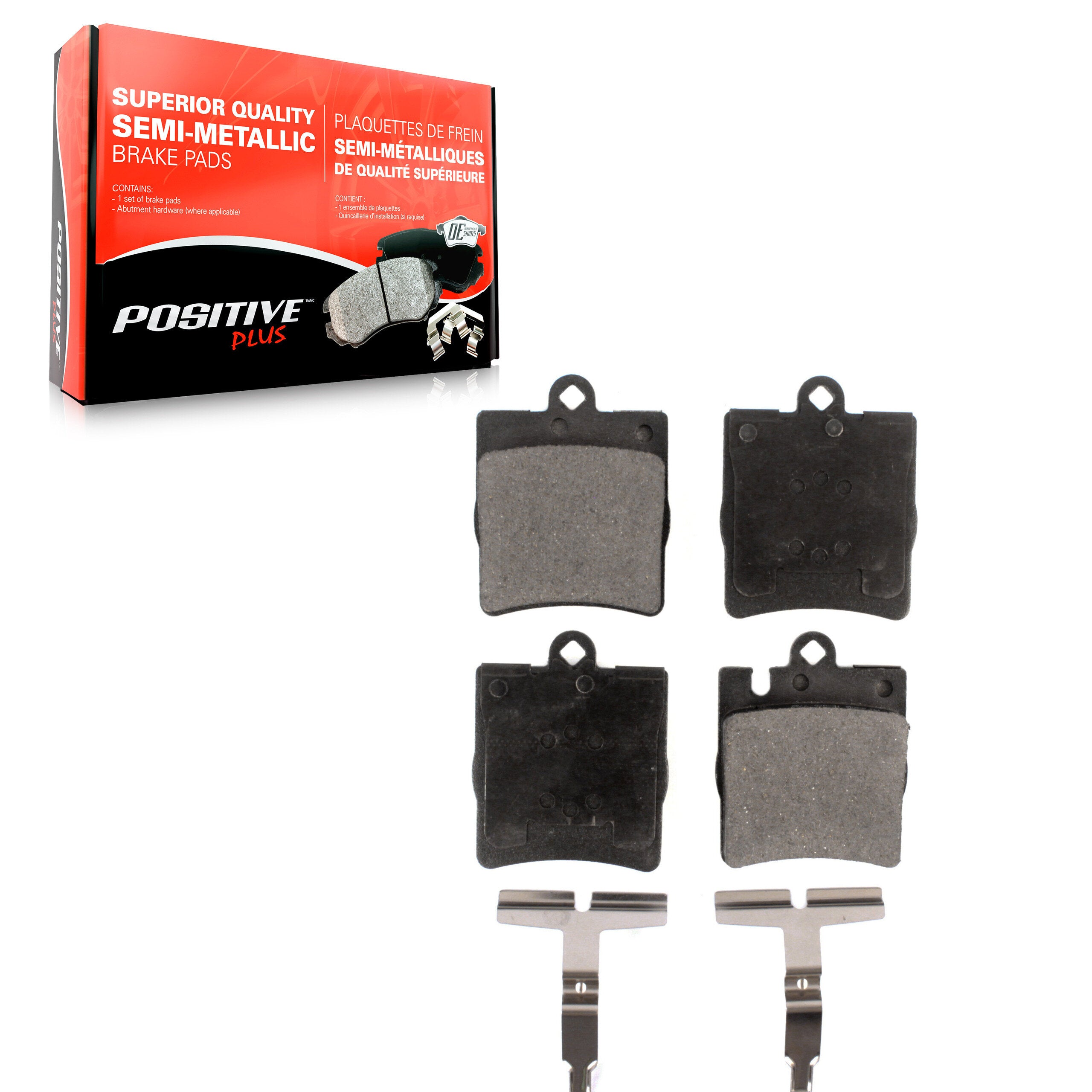 Positive Plus PPF-D873 Disc Brake Pad for 1996-2011 Mercedes-Benz SLK300, Mercedes-Benz C230, Mercedes-Benz C280 - Rear