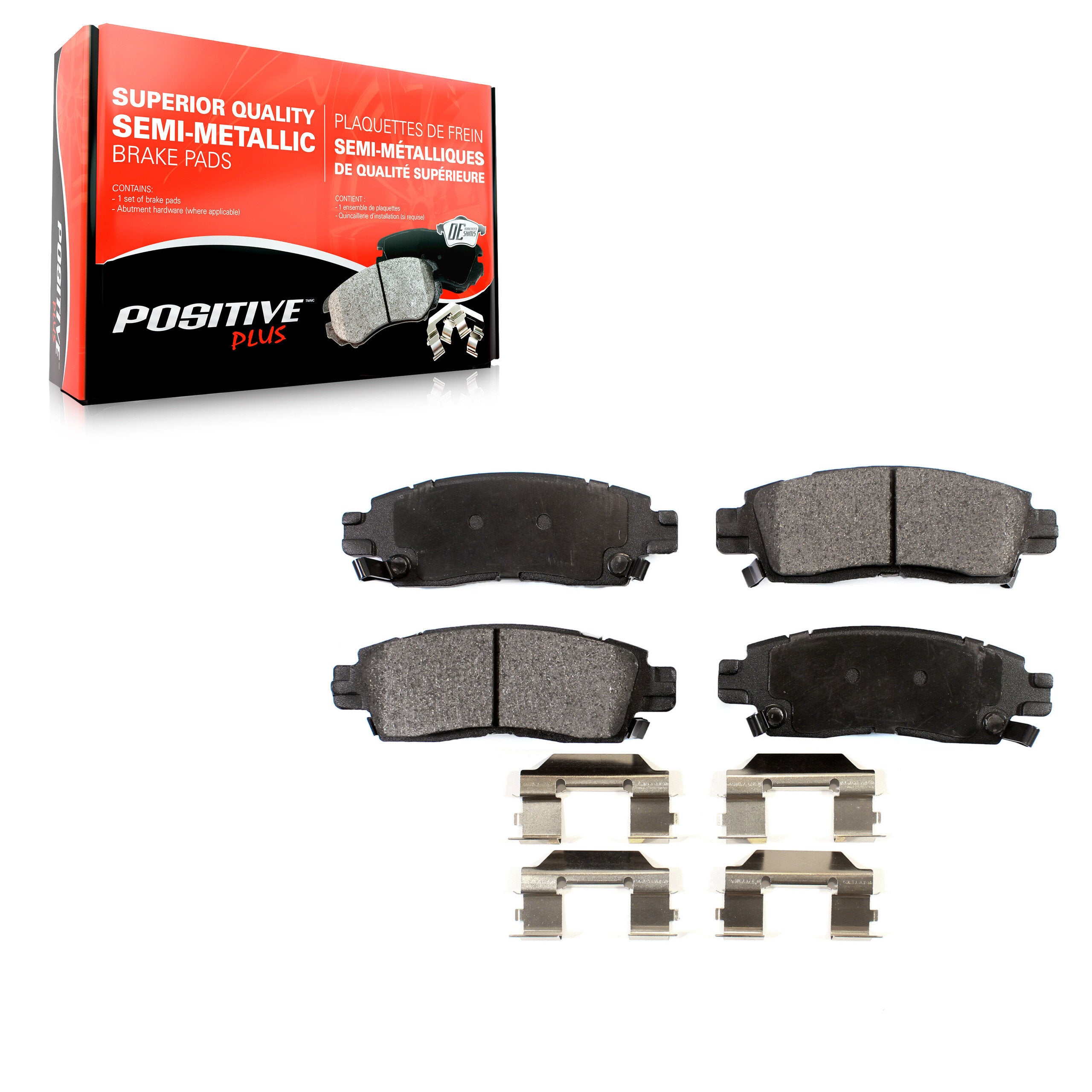 Positive Plus PPF-D883 Disc Brake Pad for 2002-2019 GMC Acadia Limited, Cadillac XTS, Chevrolet Traverse - Rear