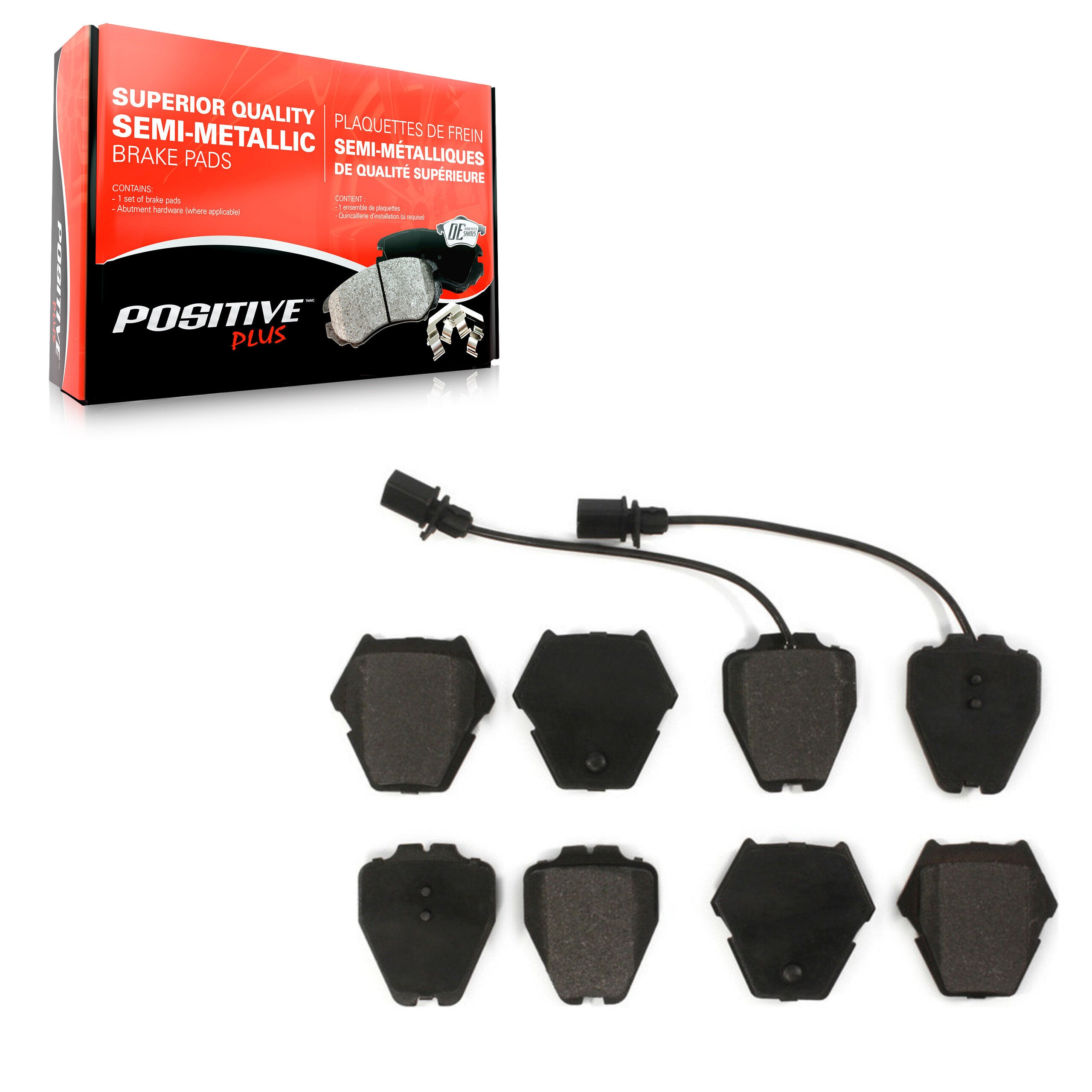 Positive Plus PPF-D912A Disc Brake Pad for 1999-2005 Audi S6, Volkswagen Passat, Audi RS6 - Front