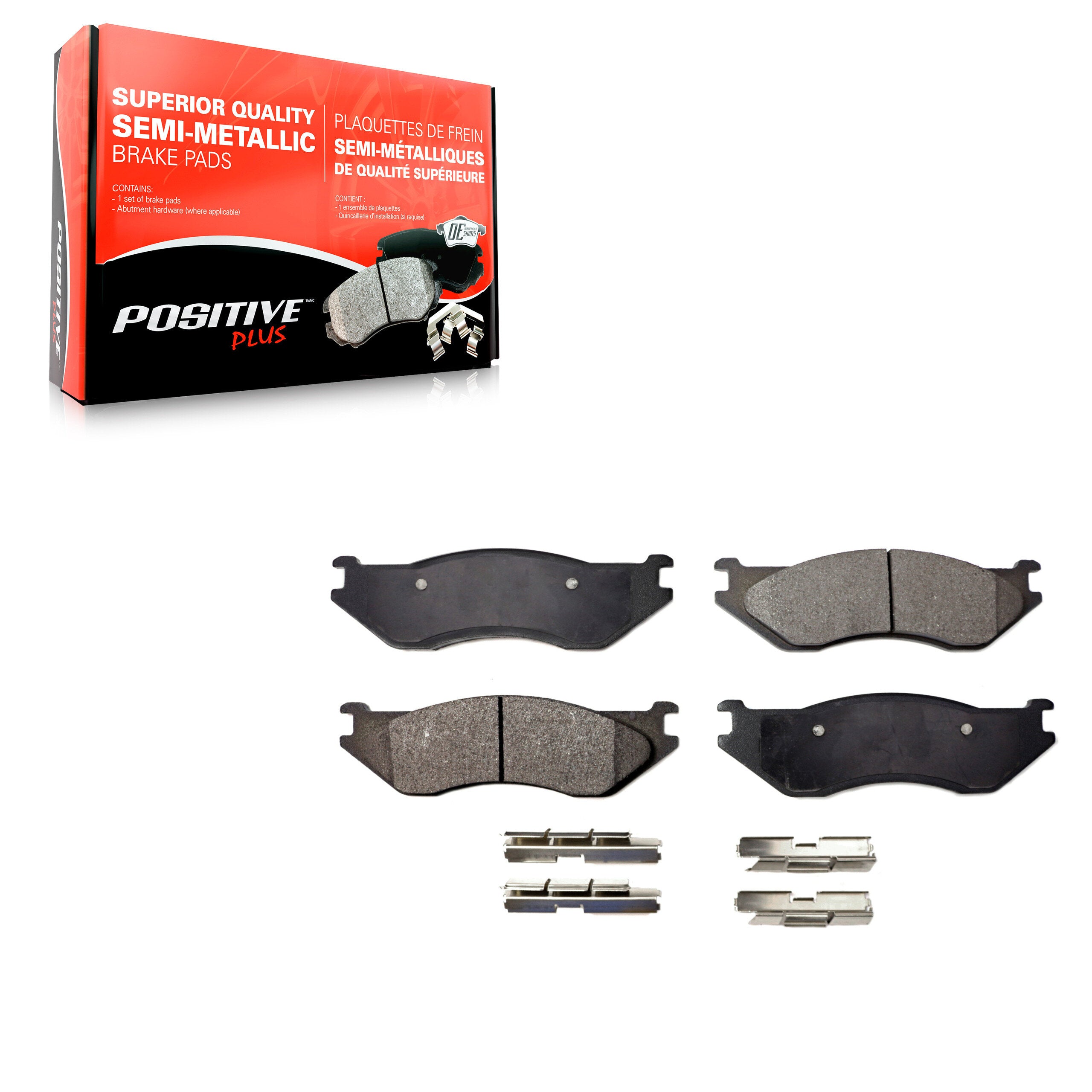 Positive Plus PPF-D966 Disc Brake Pad for 2002-2006 Dodge Ram 1500, Dodge Durango, Dodge Ram 1500 Van - Front