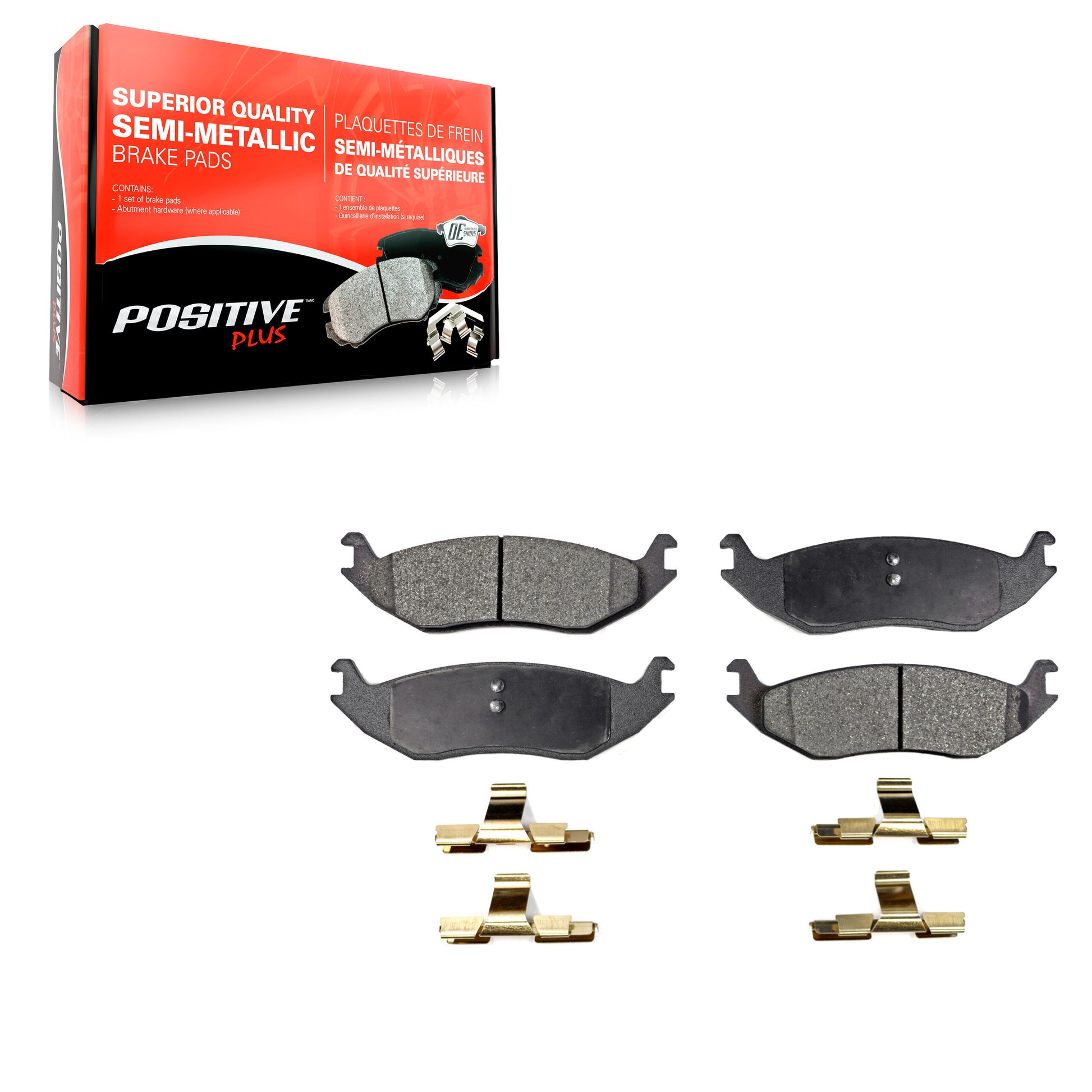 Positive Plus PPF-D967 Disc Brake Pad for 2003-2023 Ram 1500 Classic, Ram 1500, Dodge Ram 1500 - Rear