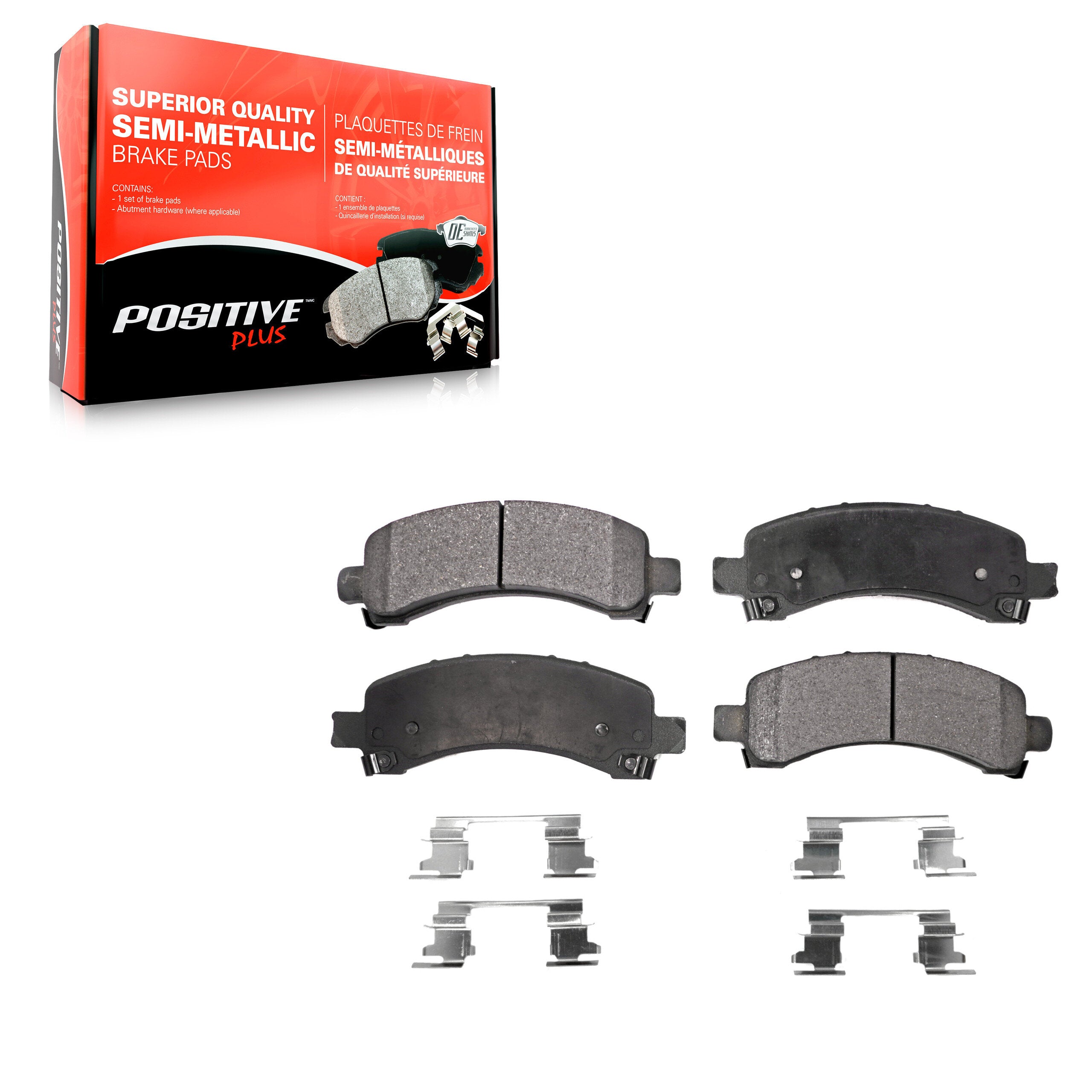 Positive Plus PPF-D974A Disc Brake Pad for 2002-2014 Cadillac Escalade, Chevrolet Avalanche 1500, Chevrolet Express 1500 - Rear