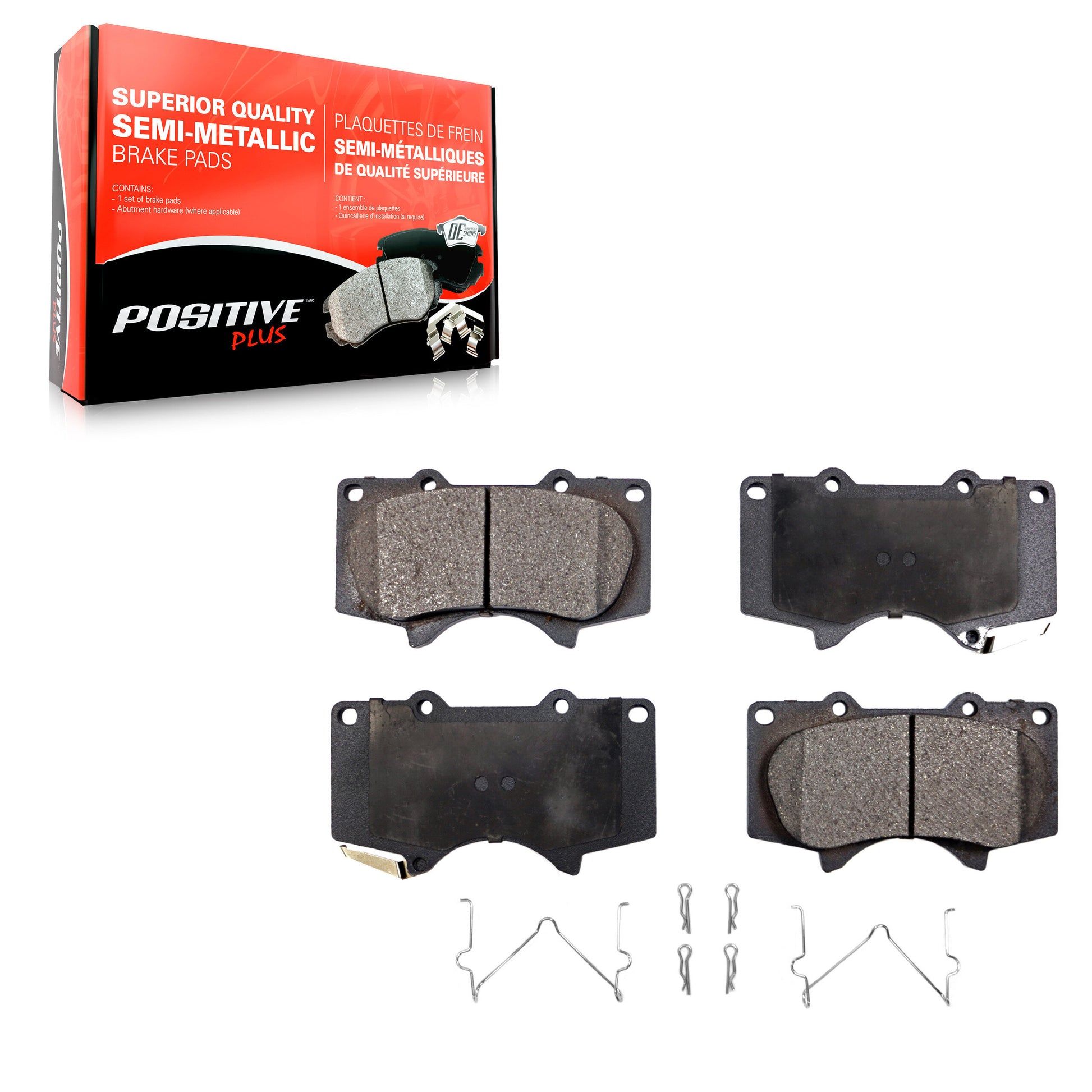 Positive Plus PPF-D976 Disc Brake Pad for 2000-2023 Toyota Tacoma, Lexus GX460, Mitsubishi Montero - Front
