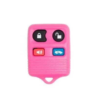 Remote Key Shell Case for Ford Escape Explorer Mustang Town Car Crown Victoria Ranger Mariner 1998-2014 CWTWB1U331 8L3Z-15K601-AA (Pink - 4 Button)