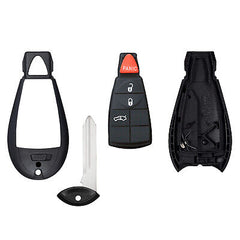 Remote Key Shell Case for Grand Caravan Journey Durango Ram Town and Country 2008-2010 M3N5WY783X (4 Button Trunk)