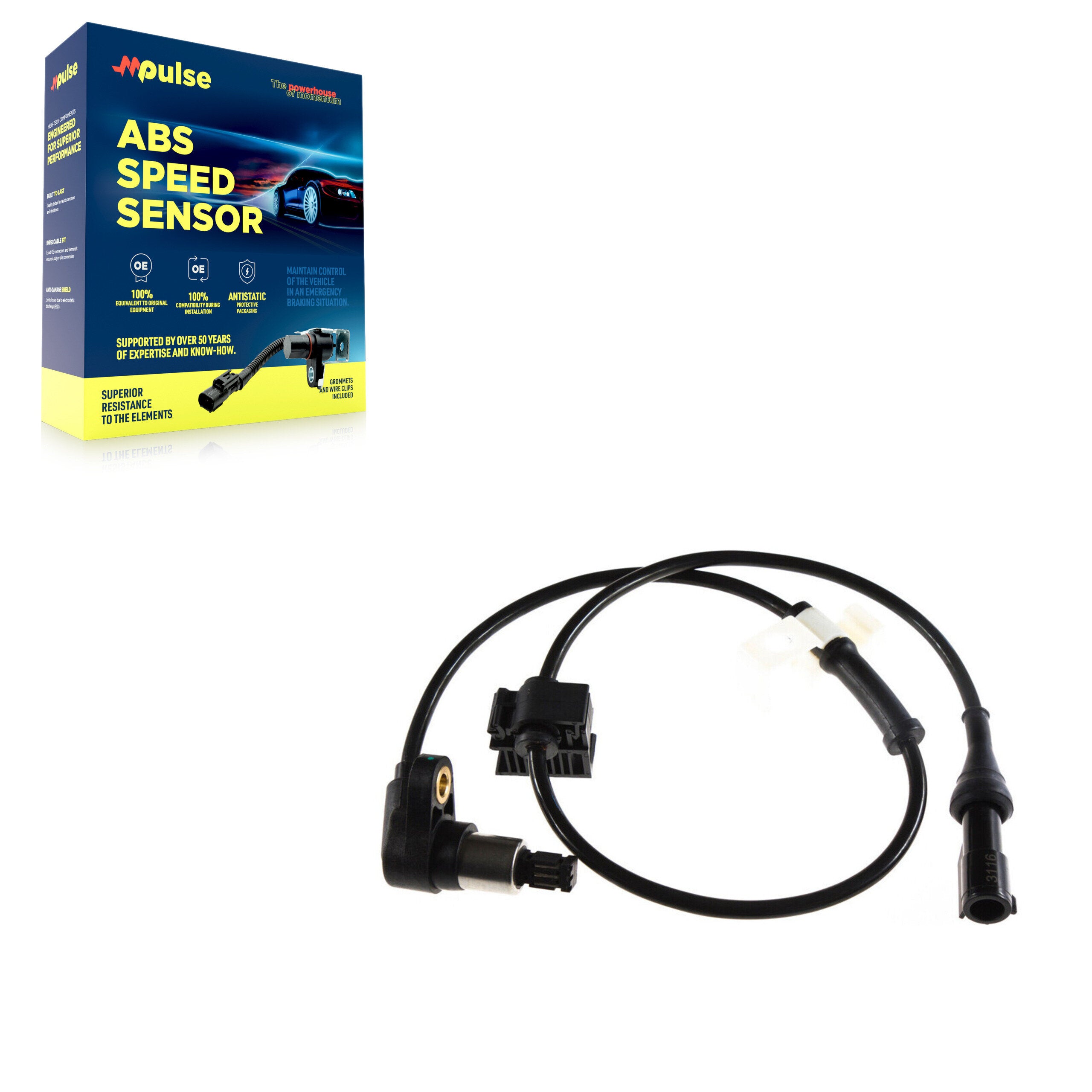 Mpulse SEN-2ABS0454 ABS Wheel Speed Sensor for 1997-2004 Ford F-150 Heritage, Lincoln Blackwood, Ford Expedition - Front Right