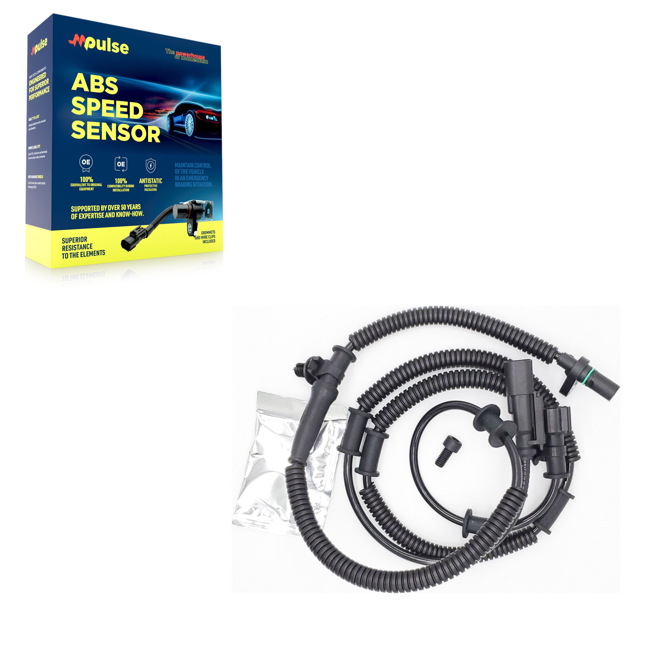 Mpulse SEN-2ABS2437 ABS Wheel Speed Sensor for 2012-2020 Dodge Grand Caravan, Chrysler Town & Country, Ram C/V - Rear