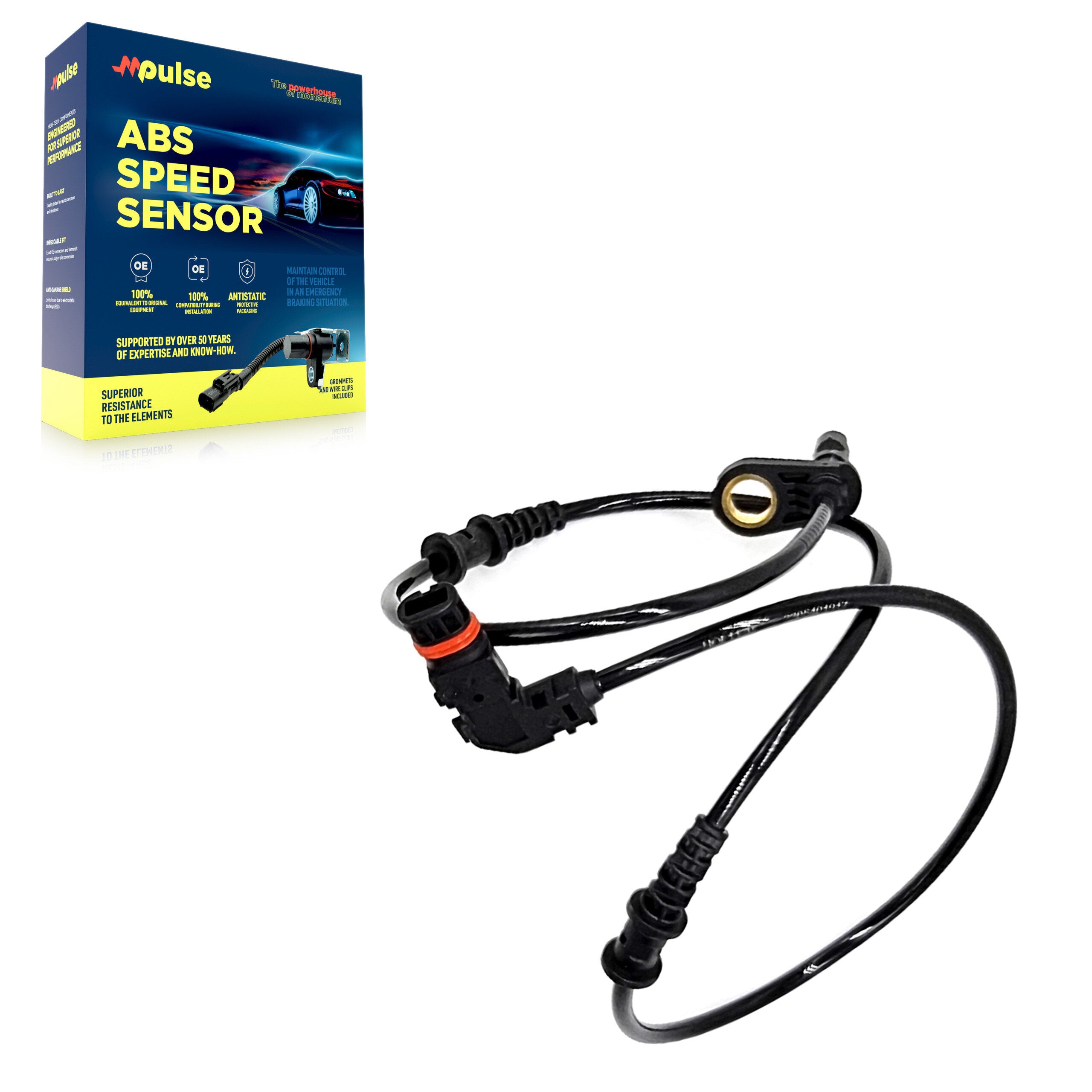 Mpulse SEN-2ABS2504 ABS Wheel Speed Sensor for 2003-2012 Mercedes-Benz SL65 AMG, Mercedes-Benz SL63 AMG, Mercedes-Benz SLR McLaren - Front
