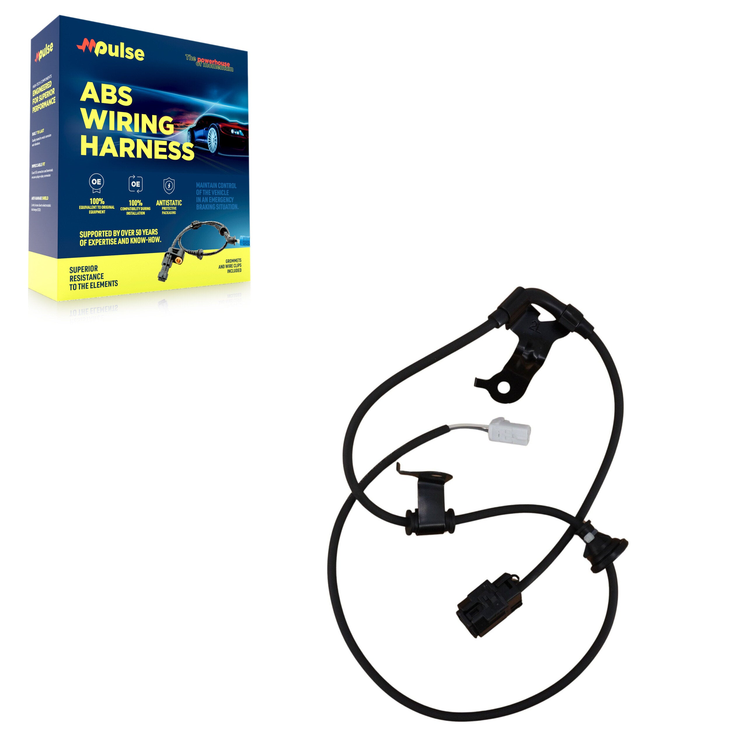 Mpulse SEN-2ABS2644 ABS Wheel Speed Sensor Wiring Harness for 2009-2014 Toyota Yaris, Scion xD - Rear Left