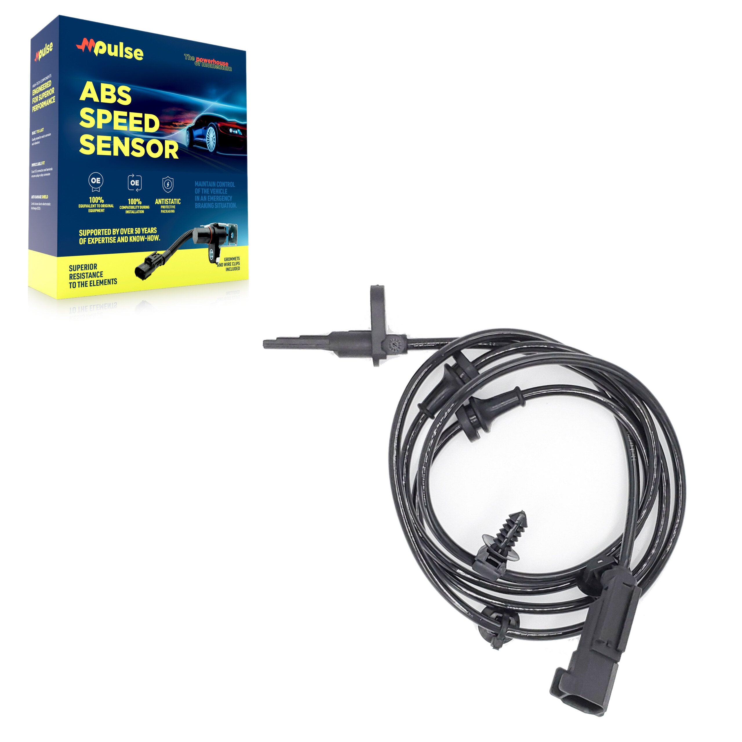 Mpulse SEN-2ABS2860 ABS Wheel Speed Sensor for 2013-2019 Ford Explorer, Ford Flex, Lincoln MKS - Front