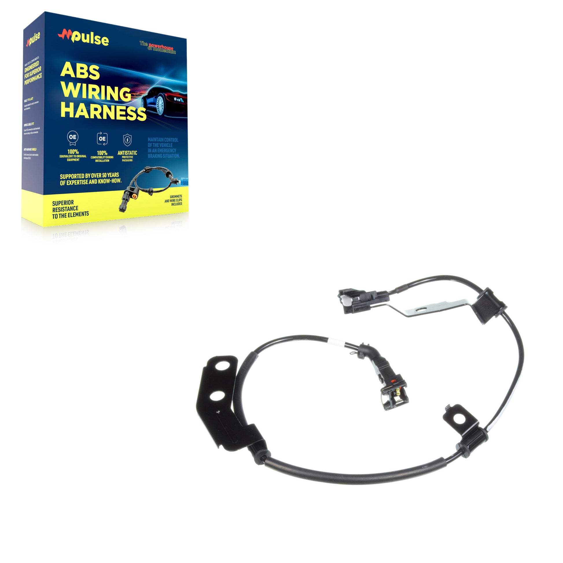 Mpulse SEN-2ABS2972 ABS Wheel Speed Sensor Wiring Harness for 2012-2019 Hyundai Santa Fe XL, Hyundai Santa Fe Sport, Kia Sorento - Rear Left, Rear Right