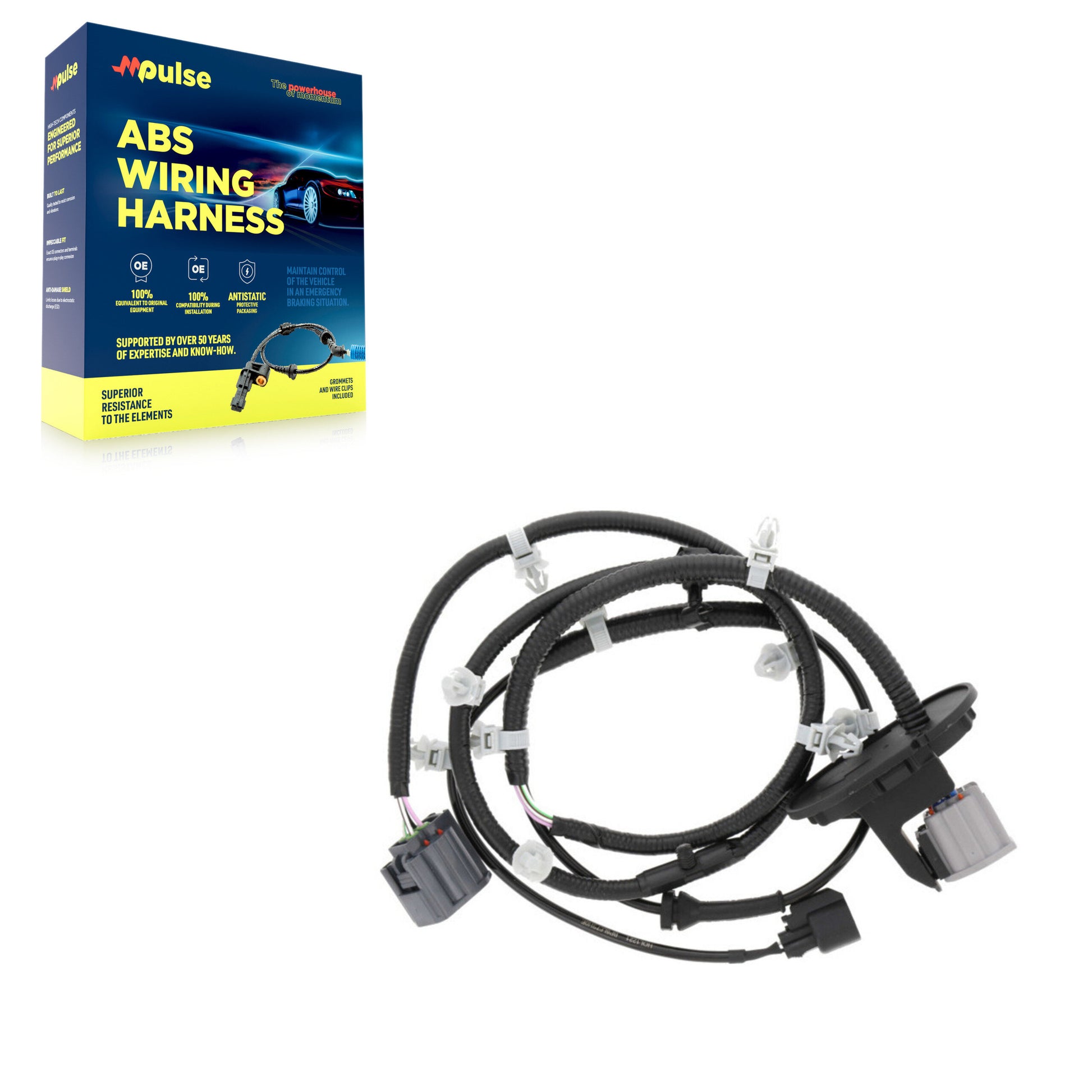 Mpulse SEN-2ABS5077 ABS Wheel Speed Sensor Wiring Harness for 2004-2009 Mazda 3 Sport, Mazda 3 - Rear Right