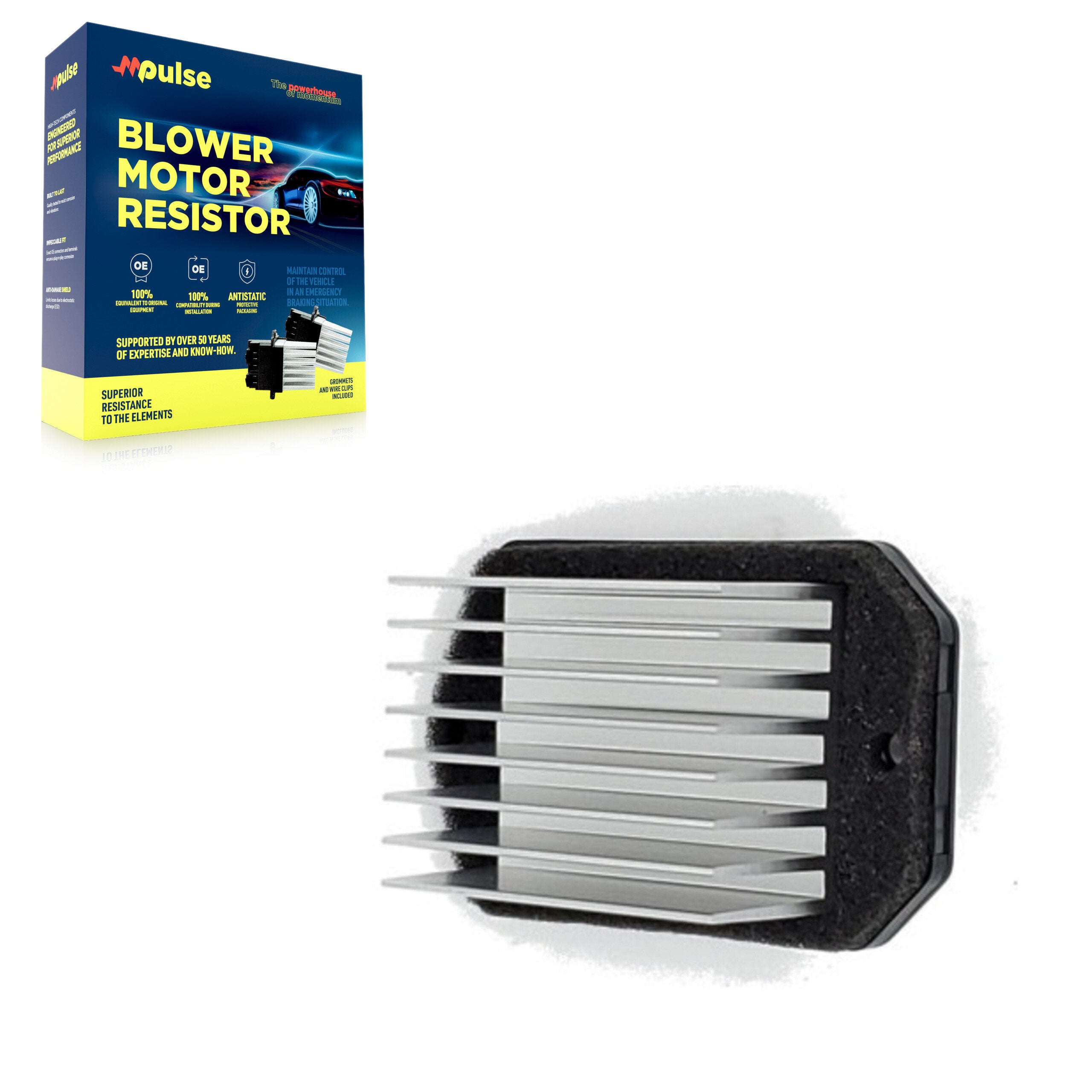Mpulse SEN-2BMR0007 HVAC Blower Motor Resistor for 2001-2017 Honda CR-Z, Honda Odyssey, Honda Insight - Rear