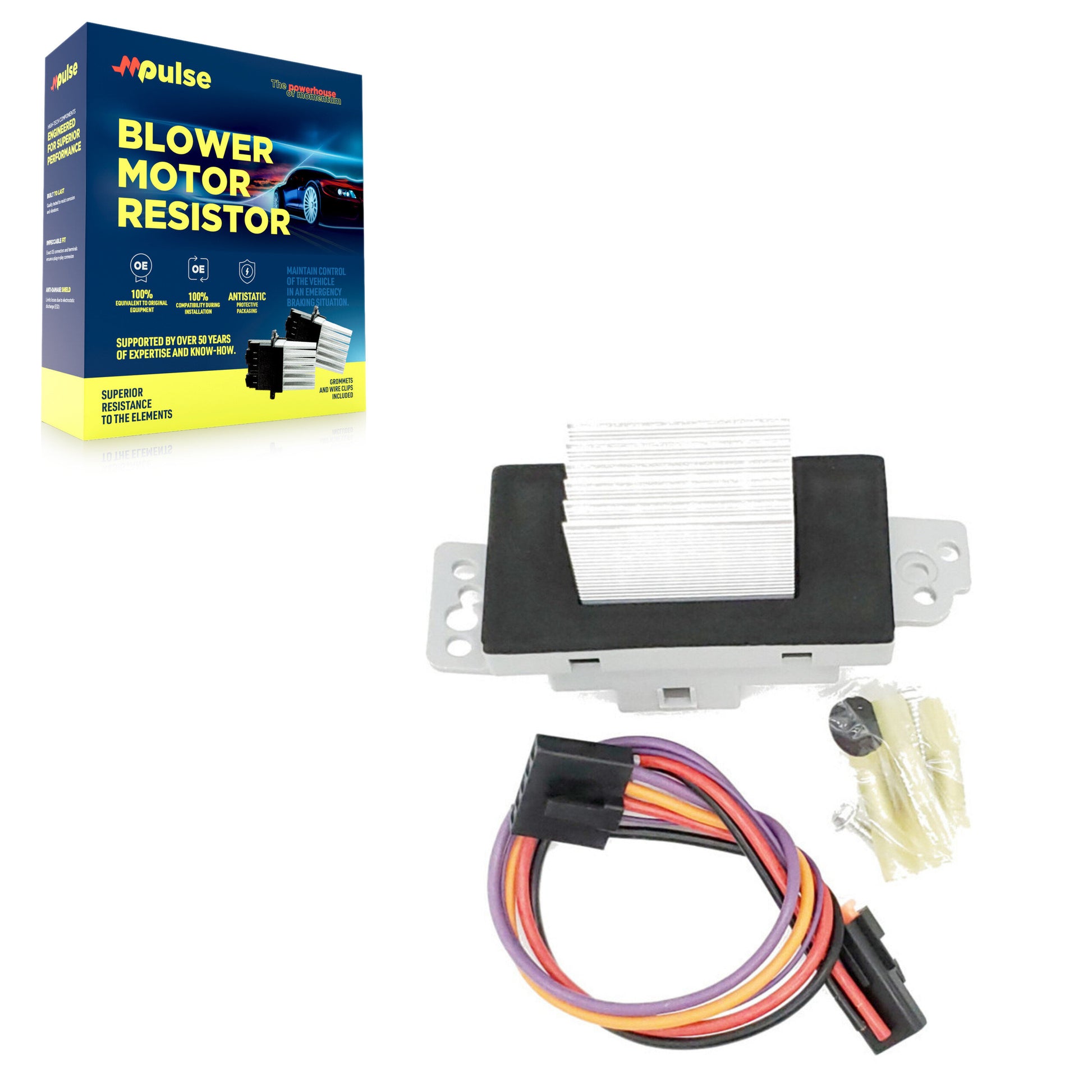 Mpulse SEN-2BMR0087 HVAC Blower Motor Resistor for 1999-2016 Chevrolet Impala Limited, Chevrolet Impala, Buick Allure - Front, Rear