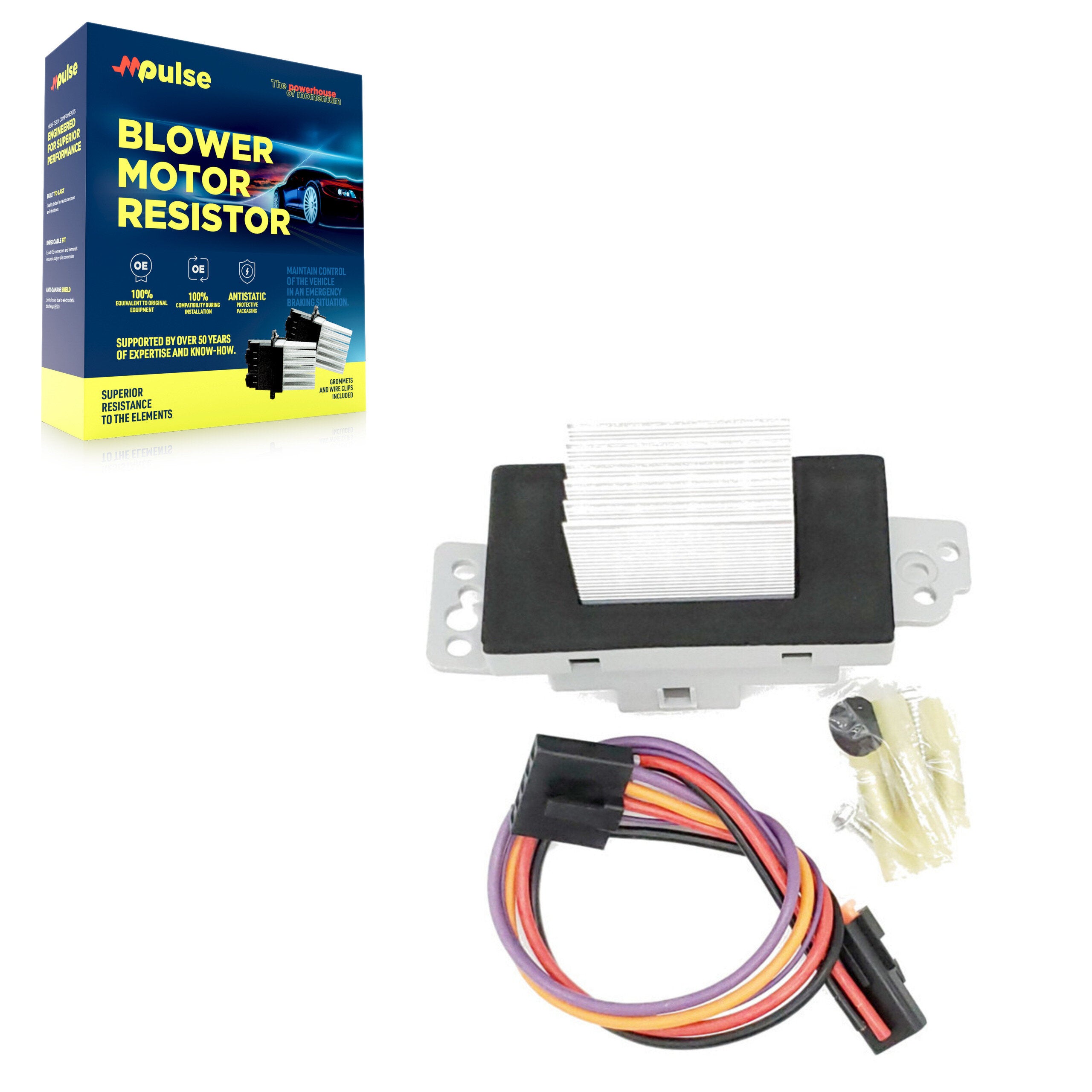 Mpulse SEN-2BMR0087 HVAC Blower Motor Resistor for 1999-2016 Chevrolet Impala Limited, Chevrolet Impala, Buick Allure - Front, Rear