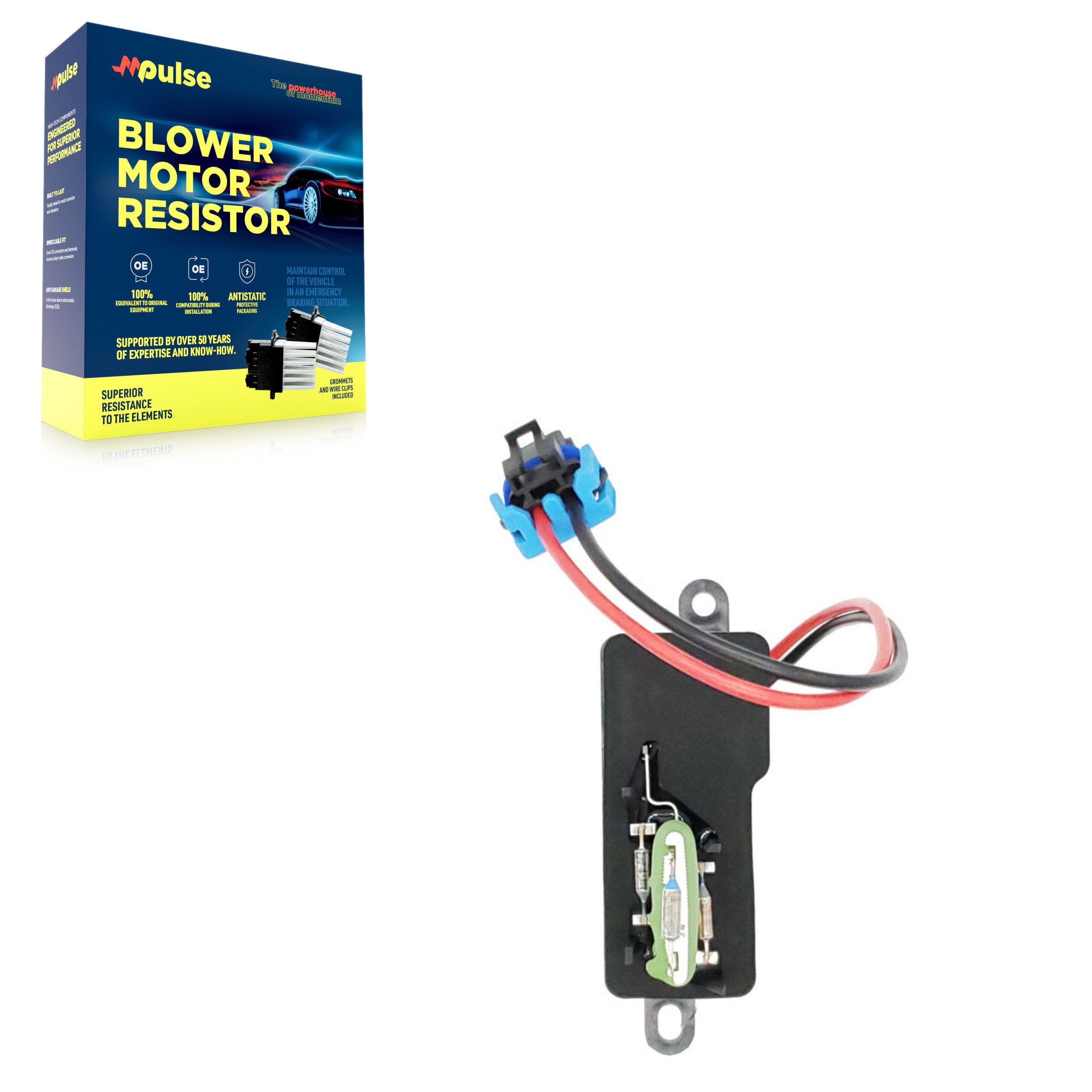 Mpulse SEN-2BMR0100 HVAC Blower Motor Resistor for 1996-2020 Chevrolet Express 3500, GMC Savana 2500, GMC Savana 3500 - Front