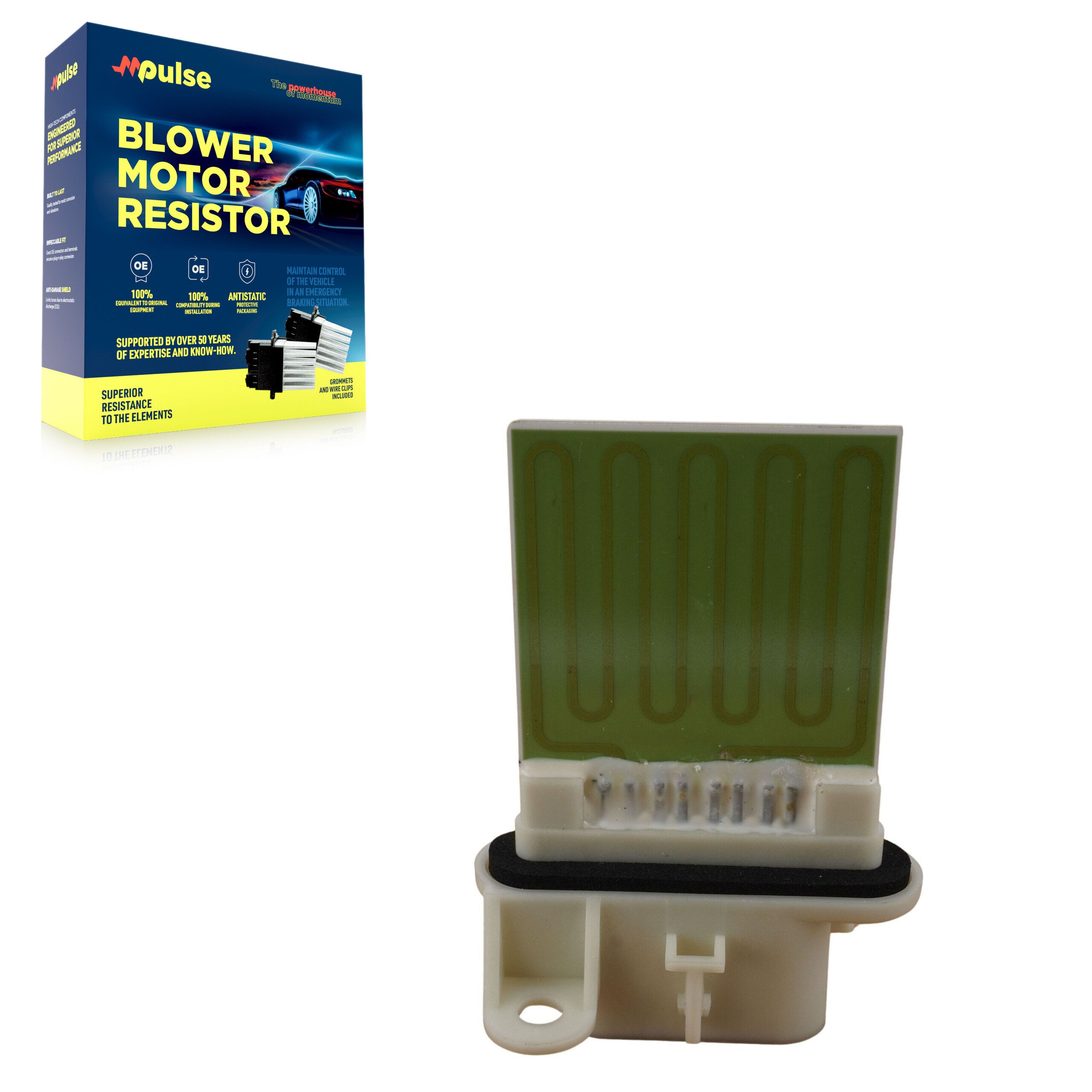 Mpulse SEN-2BMR0141 HVAC Blower Motor Resistor for 1996-2026 Chevrolet Express 2500, Chevrolet Express 3500, GMC Savana 2500 - Rear