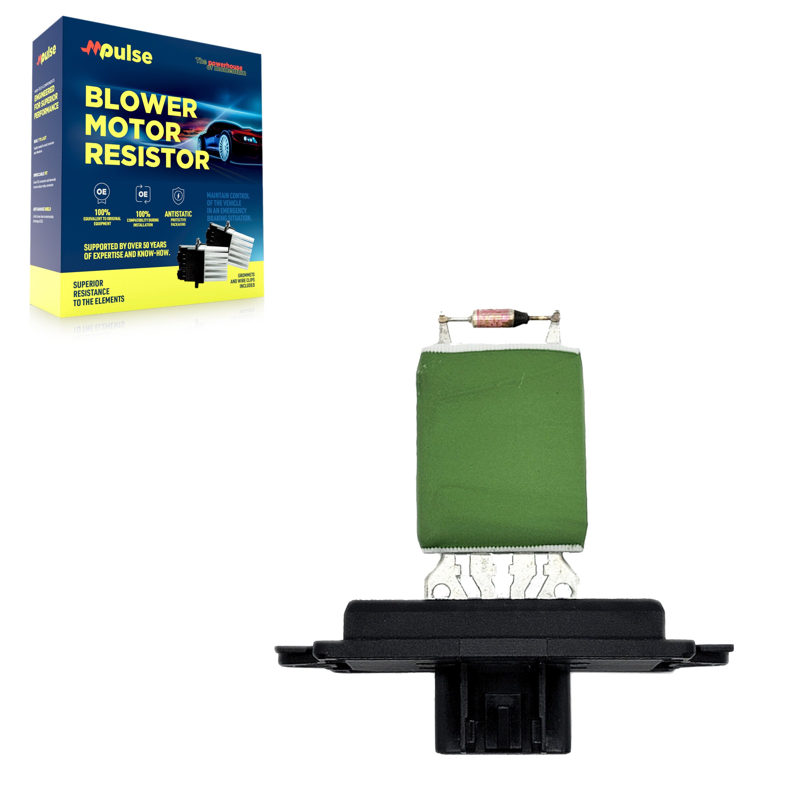 Mpulse SEN-2BMR0306 HVAC Blower Motor Resistor for 2005-2008 Jeep Commander, Jeep Grand Cherokee - Front