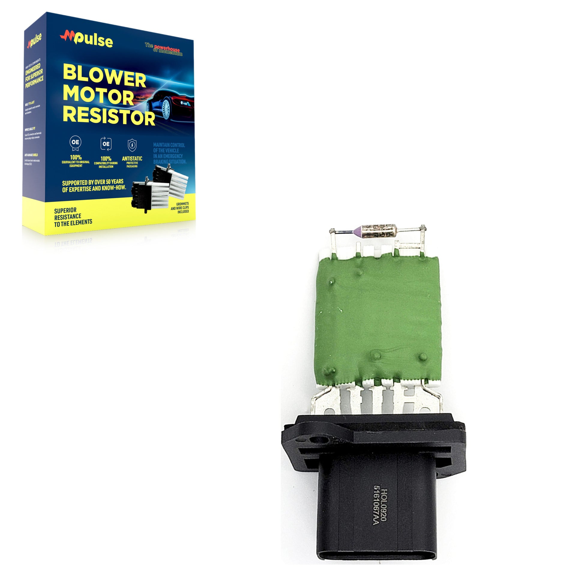 Mpulse SEN-2BMR0307 HVAC Blower Motor Resistor for 2005-2012 Ram Dakota, Mitsubishi Raider, Dodge Dakota - Front