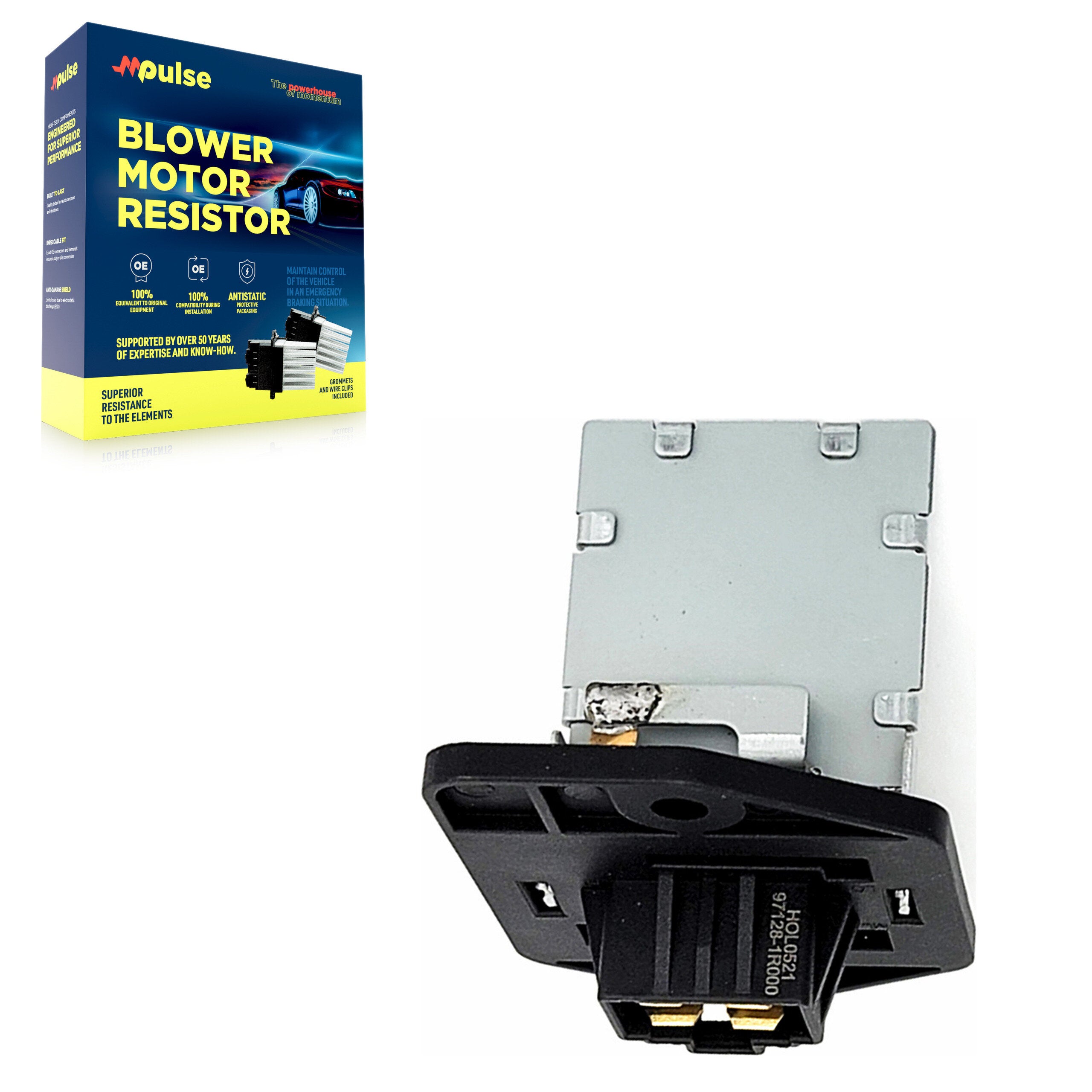 Mpulse SEN-2BMR0561 HVAC Blower Motor Resistor for 2012-2022 Kia Soul, Kia Sportage, Hyundai Accent - Rear