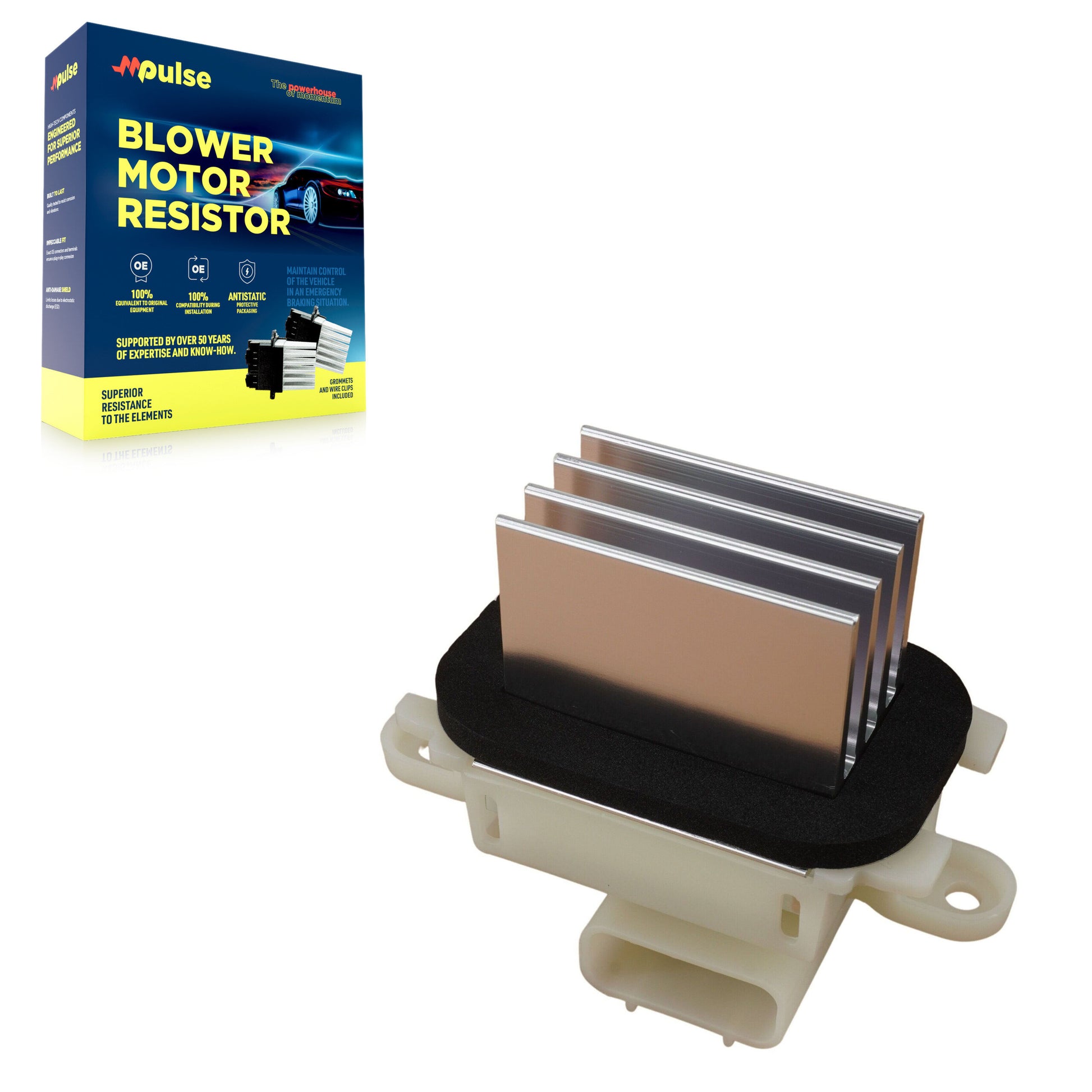 Mpulse SEN-2BMR0596 HVAC Blower Motor Resistor for 2005-2022 Ford Taurus, Lincoln MKT, Ford Special Service Police Sedan - Front