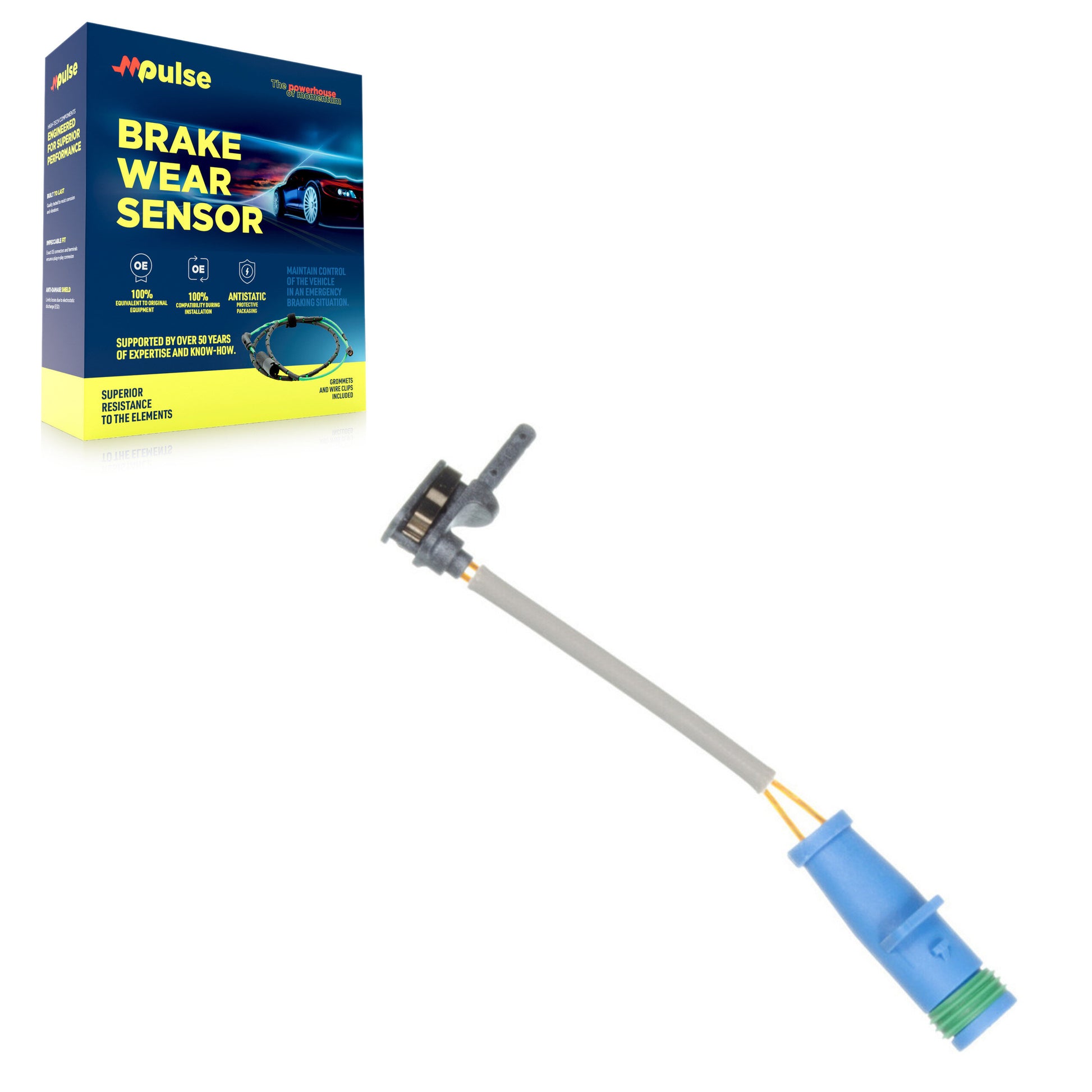 Mpulse SEN-2BWS0008 Disc Brake Pad Wear Sensor for 2013-2025 Mercedes-Benz AMG GT 55, Mercedes-Benz AMG GT 63 Pro, Mercedes-Benz C63 AMG S E Performance - Front, Rear, Front Right