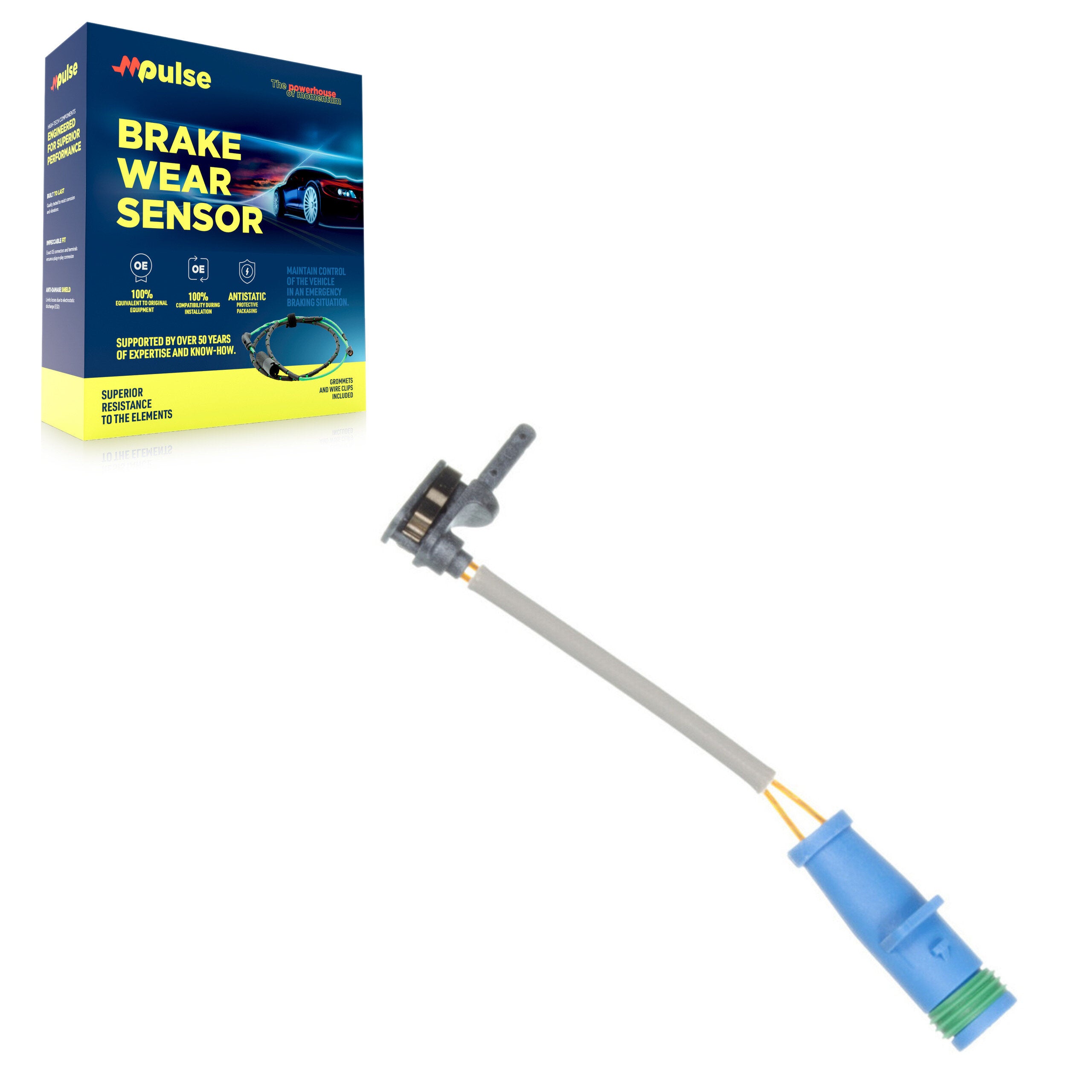 Mpulse SEN-2BWS0008 Disc Brake Pad Wear Sensor for 2013-2025 Mercedes-Benz AMG GT 55, Mercedes-Benz AMG GT 63 Pro, Mercedes-Benz C63 AMG S E Performance - Front, Rear, Front Right