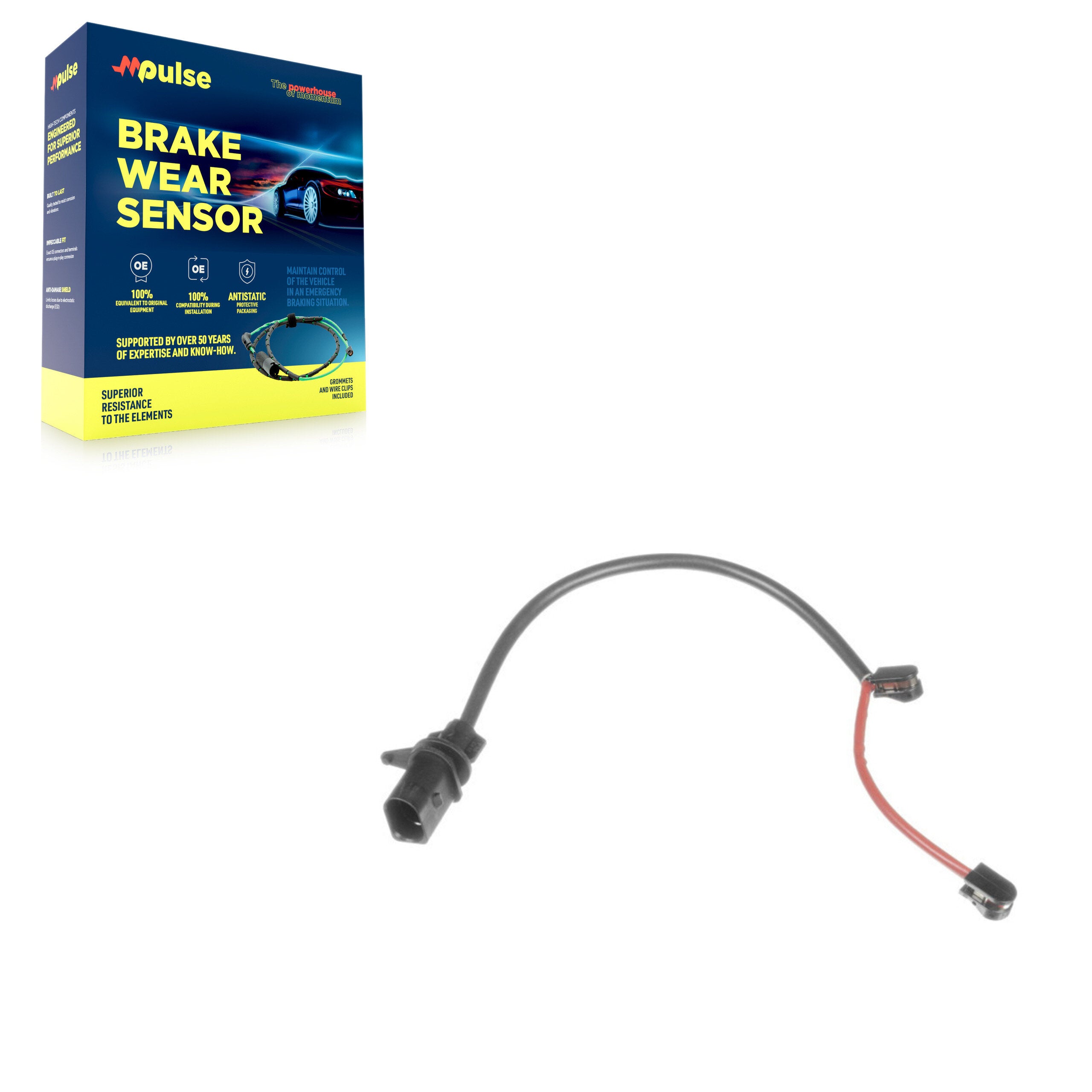 Mpulse SEN-2BWS0016 Disc Brake Pad Wear Sensor for 2011-2017 Audi A7, Audi Q5, Audi S6 - Rear, Front