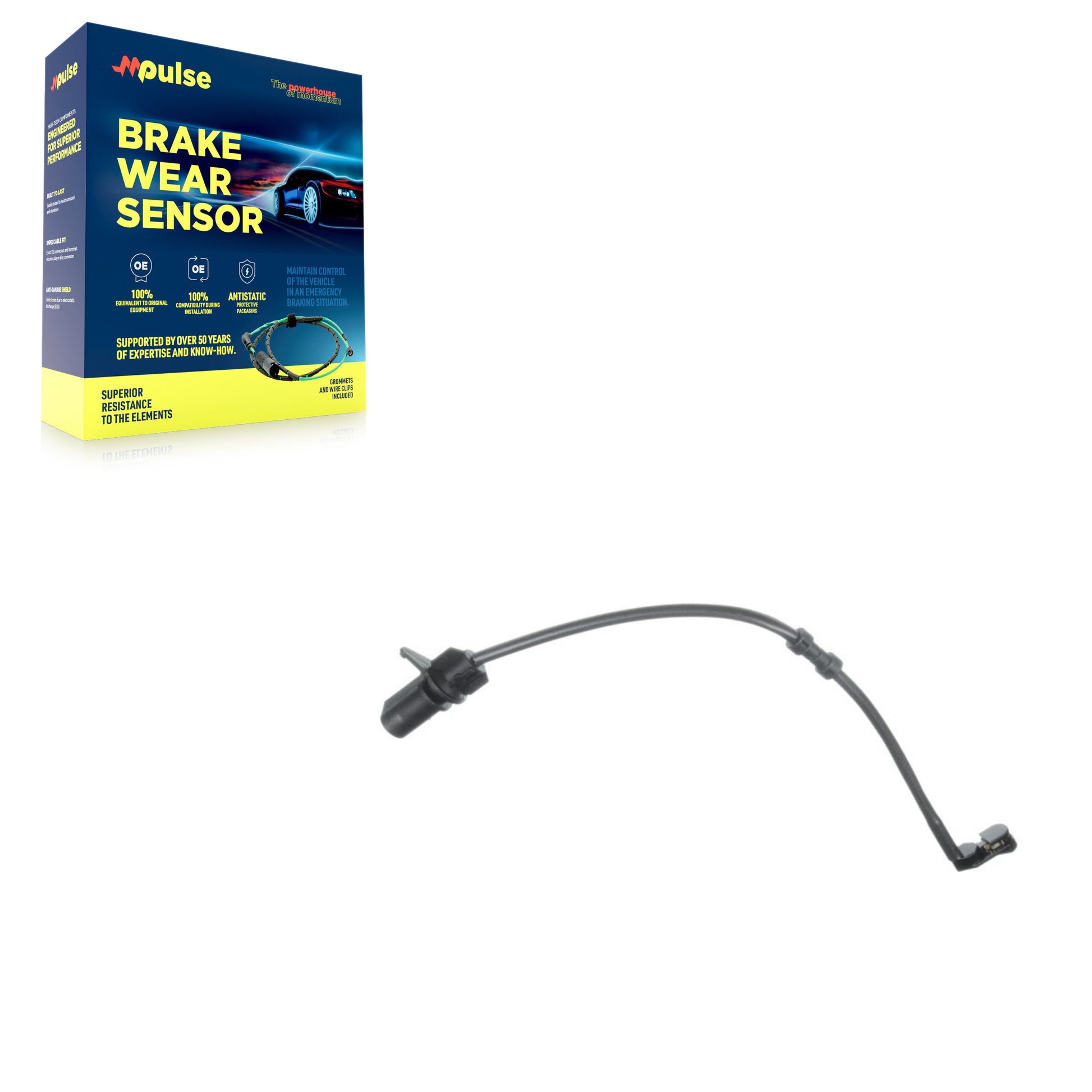 Mpulse SEN-2BWS0017 Disc Brake Pad Wear Sensor for 2011-2018 Audi A8 Quattro, Audi A7 Quattro, Audi A6 - Front