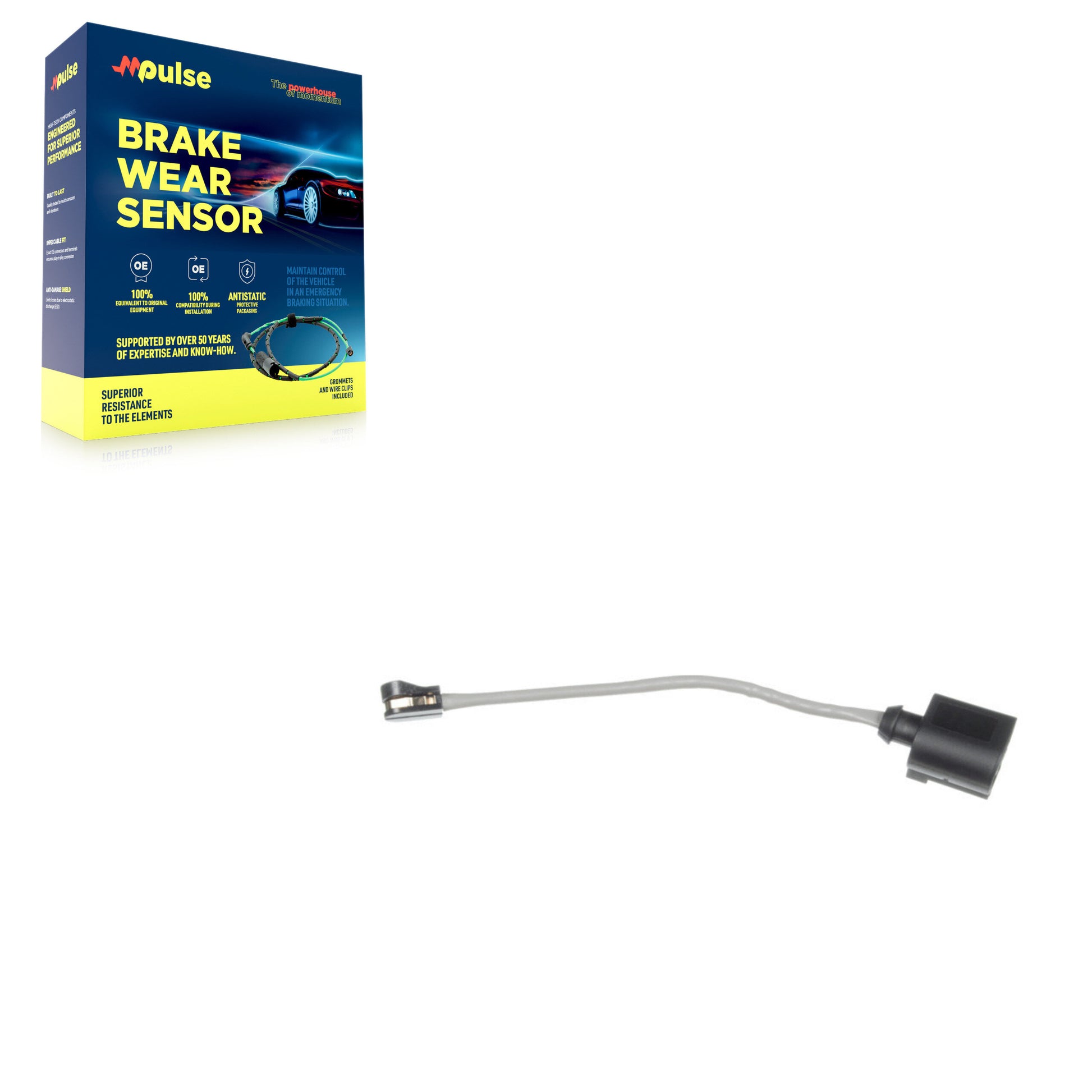 Mpulse SEN-2BWS0019 Disc Brake Pad Wear Sensor for 2013-2026 Audi A3 Quattro, Audi RS3, Audi Q3 - Front, Front Right, Rear