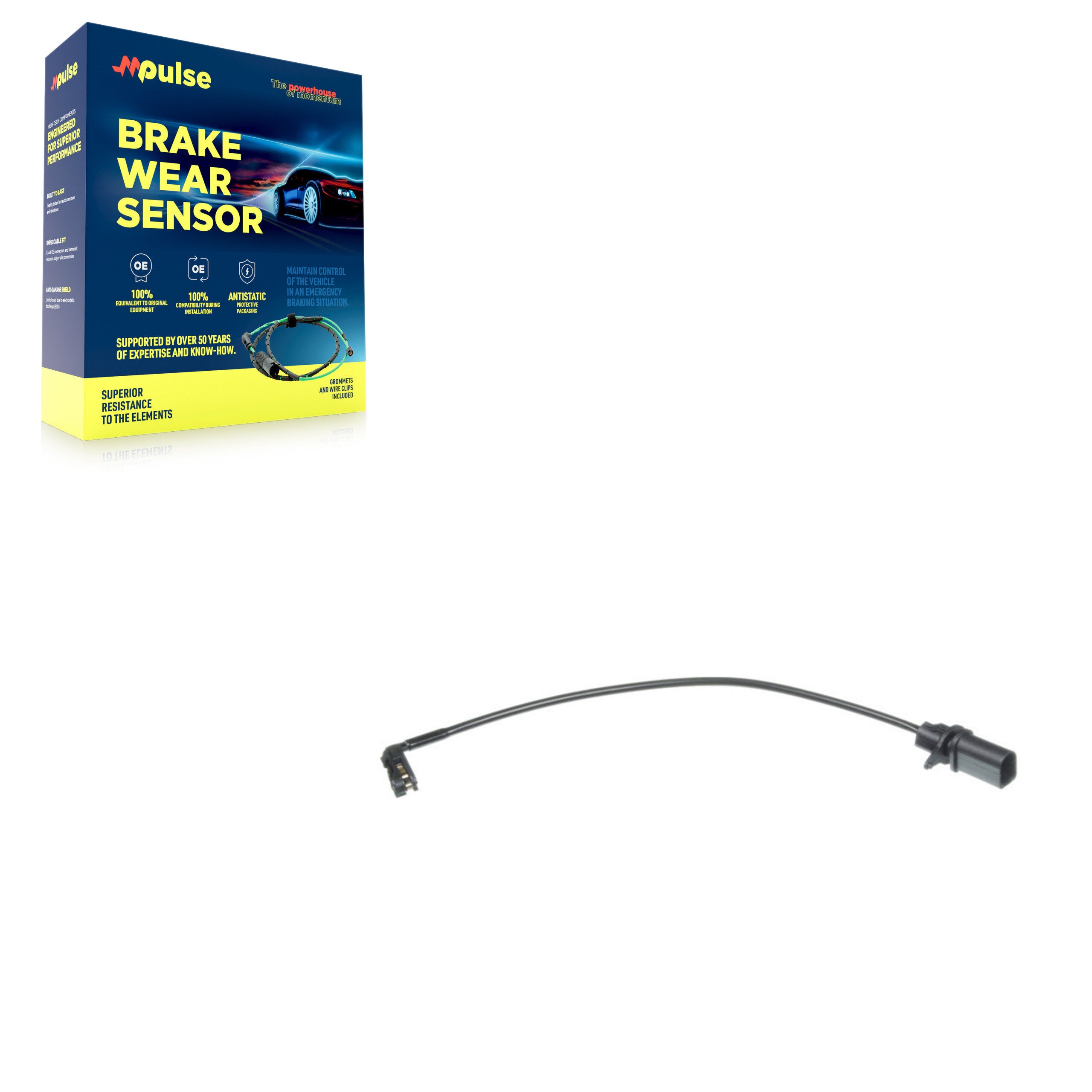 Mpulse SEN-2BWS0022 Disc Brake Pad Wear Sensor for 2008-2017 Audi A5 Quattro, Audi S5, Audi A4 - Front