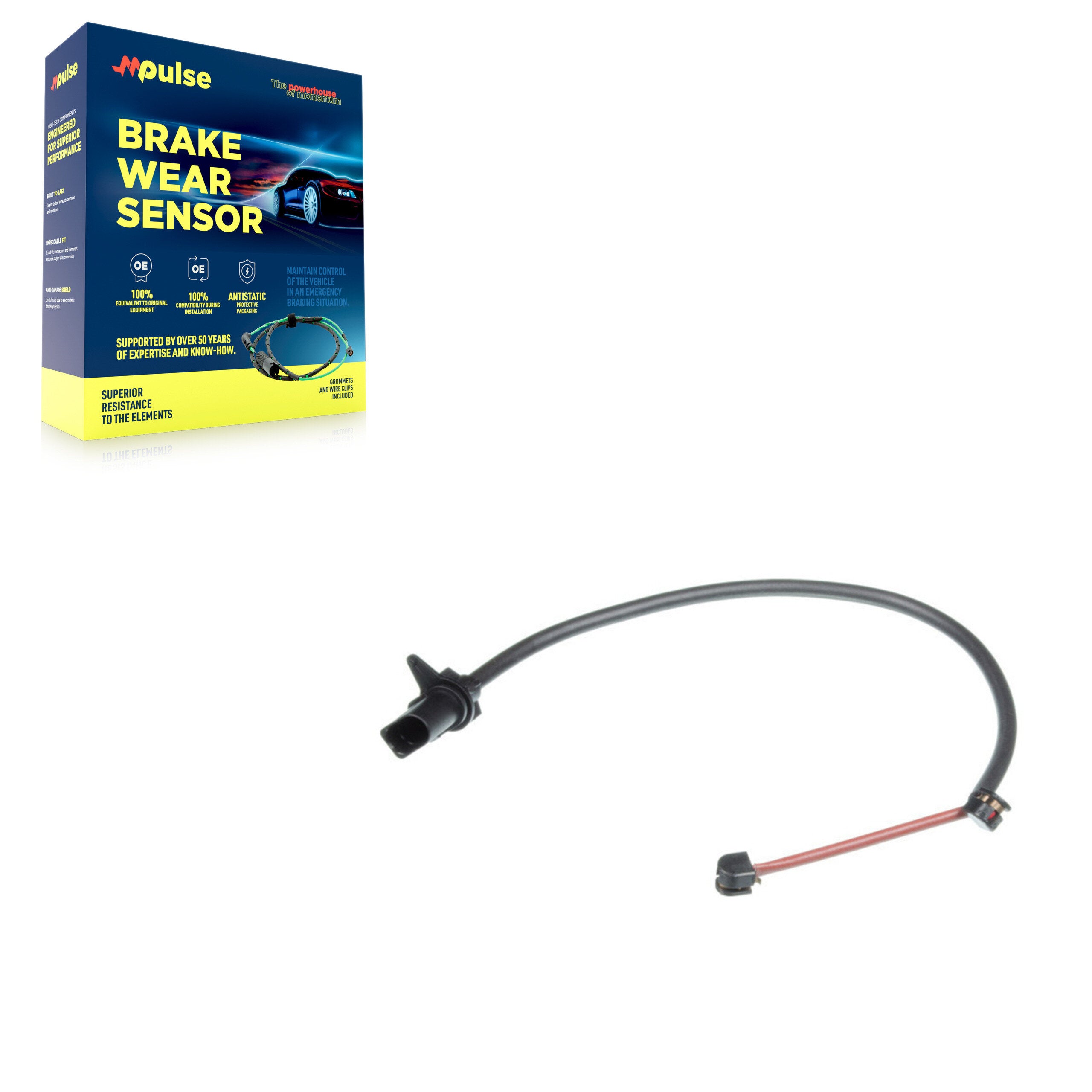 Mpulse SEN-2BWS0027 Disc Brake Pad Wear Sensor for 2015-2023 Porsche Macan - Front, Rear