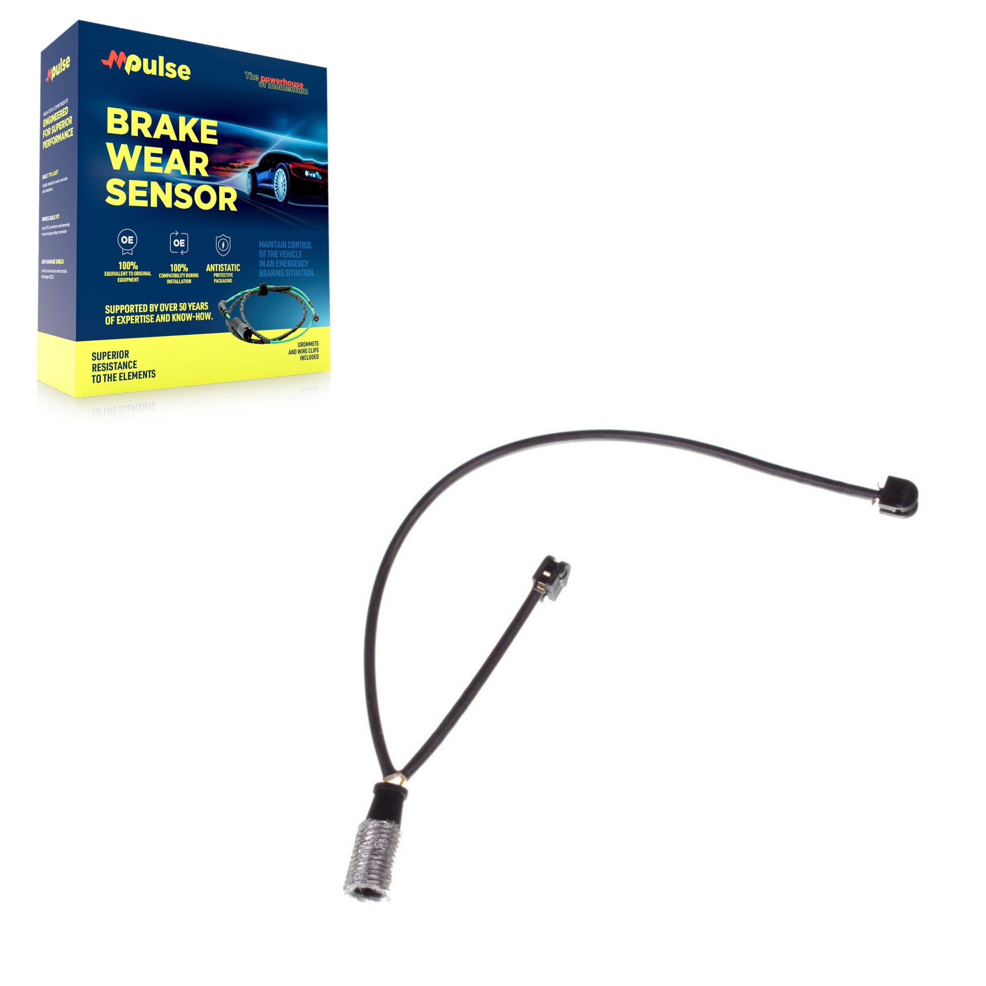 Mpulse SEN-2BWS0056 Disc Brake Pad Wear Sensor for 2014-2025 Mercedes-Benz AMG GT 55, Mercedes-Benz AMG GT 63 Pro, Mercedes-Benz C63 AMG S E Performance - Front