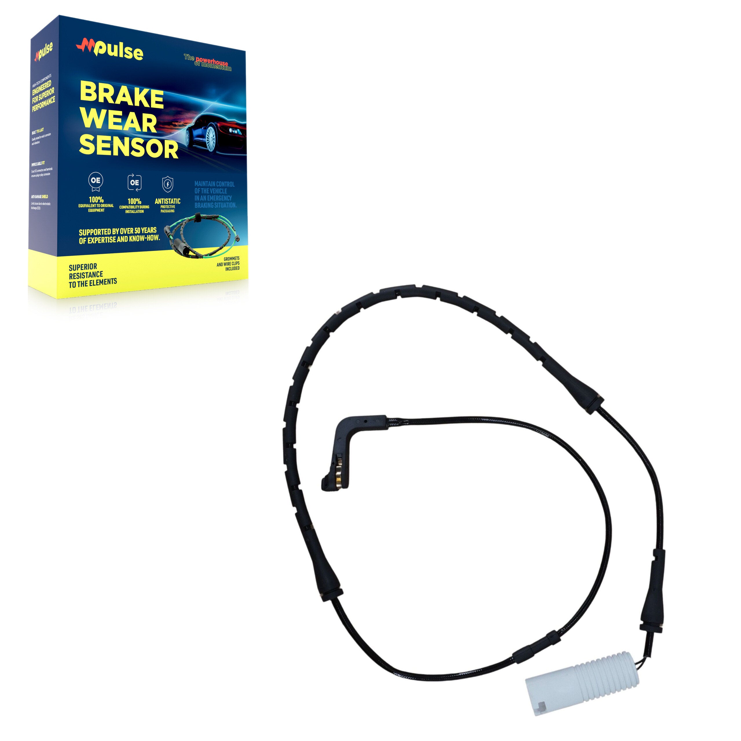 Mpulse SEN-2BWS0133 Disc Brake Pad Wear Sensor for 2002-2008 BMW Alpina B7, BMW 750i, BMW 750Li - Front