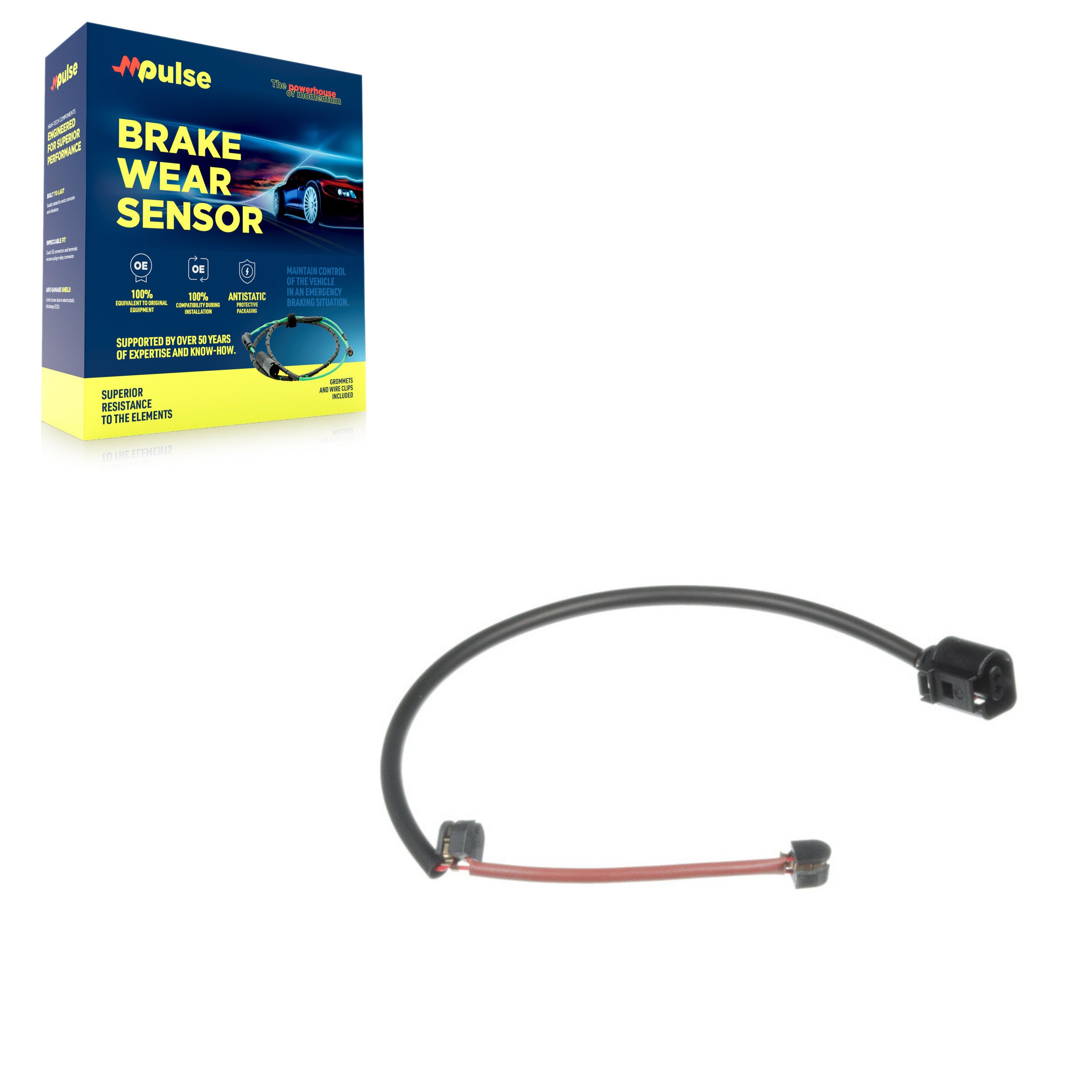 Mpulse SEN-2BWS0157 Disc Brake Pad Wear Sensor for 2003-2015 Audi Q7, Volkswagen Touareg, Porsche Cayenne - Front, Rear