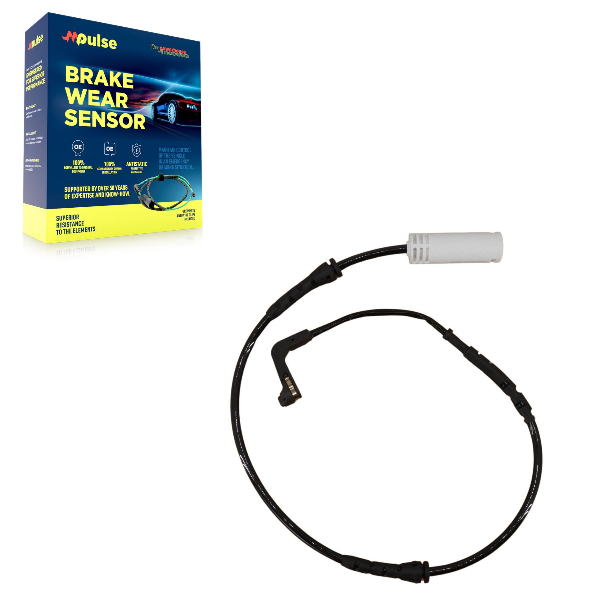Mpulse SEN-2BWS0160 Disc Brake Pad Wear Sensor for 2005-2012 BMW 325i, BMW 125i, BMW 128i - Front