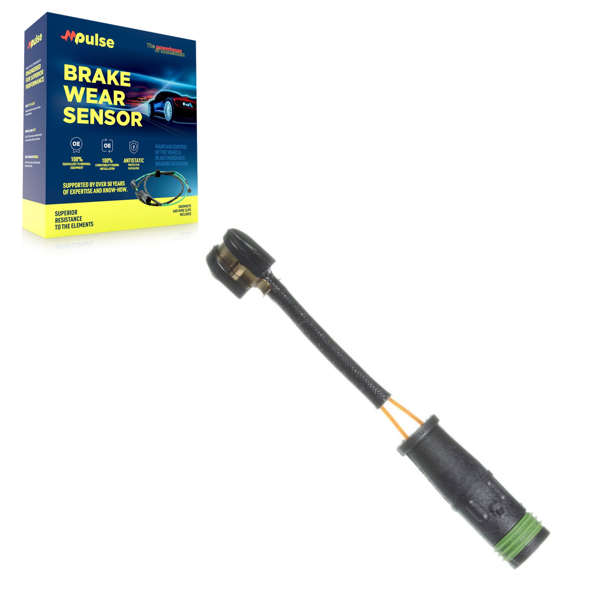 Mpulse SEN-2BWS0184 Disc Brake Pad Wear Sensor for 2007-2024 Mercedes-Benz Sprinter 3500XD, Freightliner Sprinter 4500, Mercedes-Benz Sprinter 3500 - Rear, Front