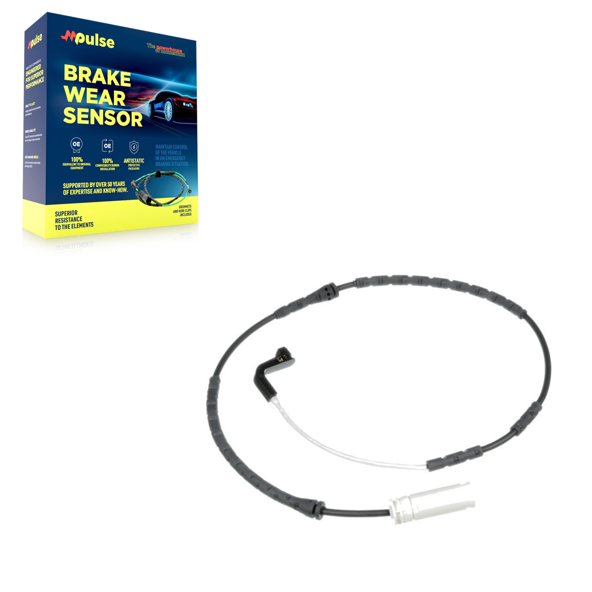 Mpulse SEN-2BWS0193 Disc Brake Pad Wear Sensor for 2005-2024 Mini Cooper Clubman, Mini Cooper Countryman, BMW X1 - Front, Front Left