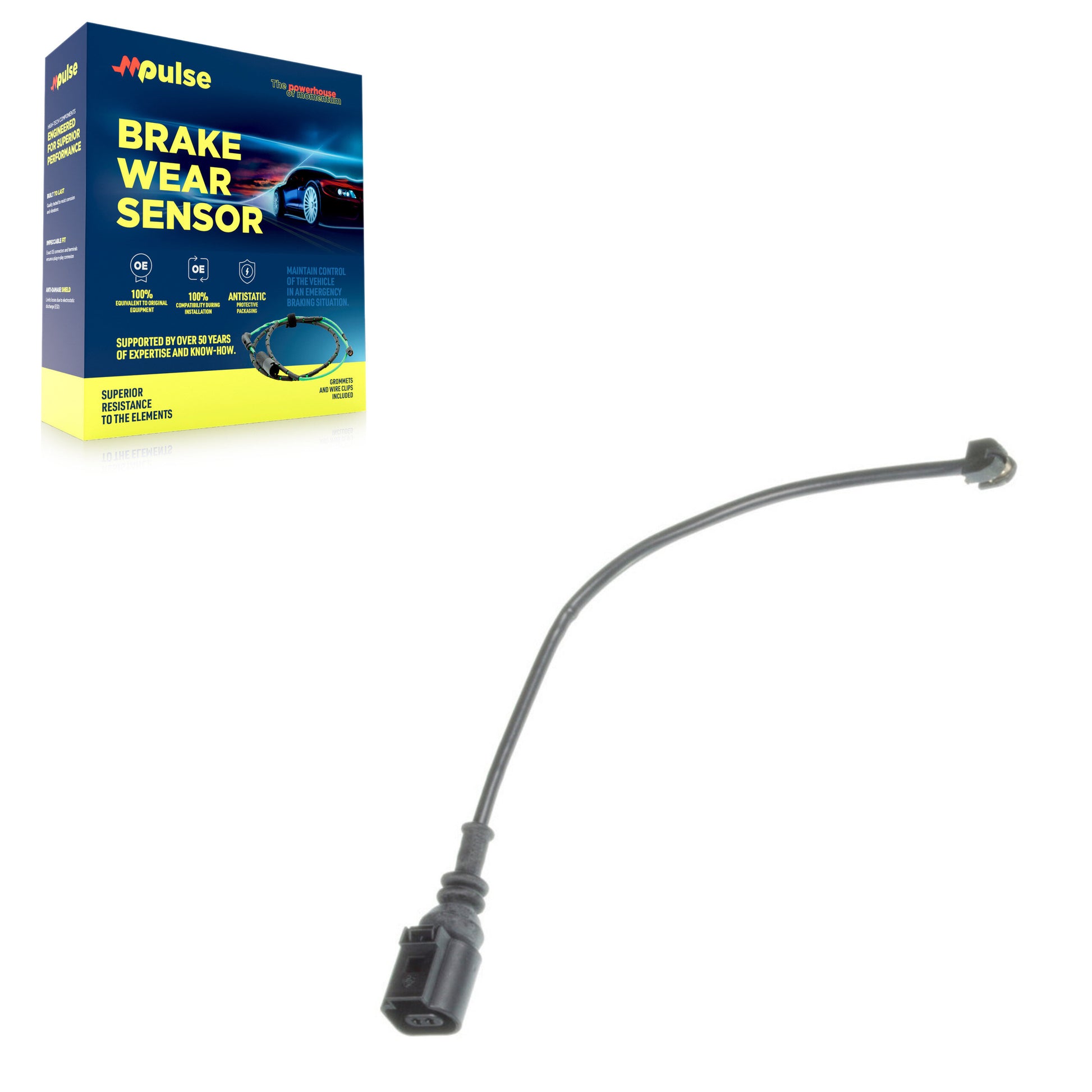 Mpulse SEN-2BWS0196 Disc Brake Pad Wear Sensor for 2004-2025 Porsche 718 Boxster, Porsche 718 Cayman, Porsche 911 - Front