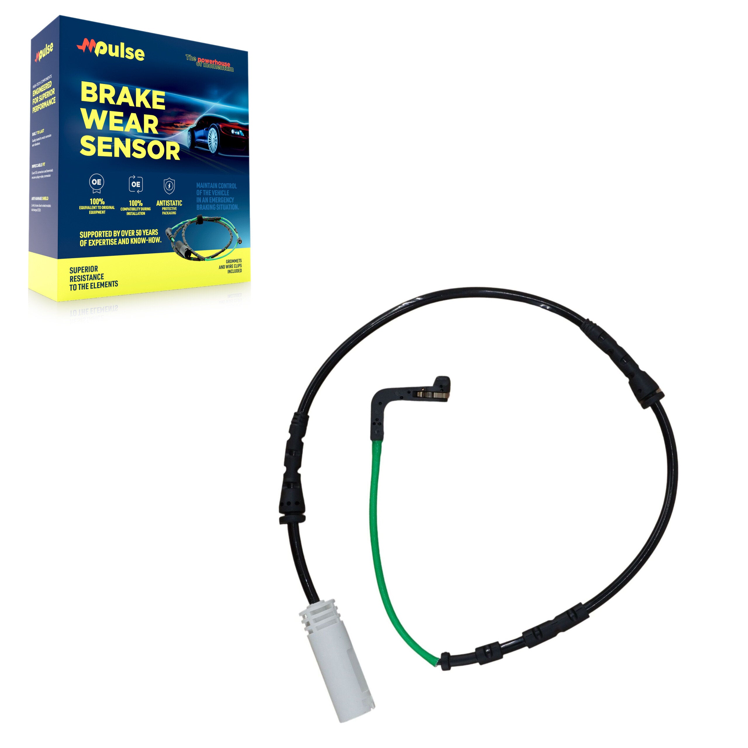 Mpulse SEN-2BWS0211 Disc Brake Pad Wear Sensor for 2008-2013 BMW 1 Series M, BMW M3 - Front Left