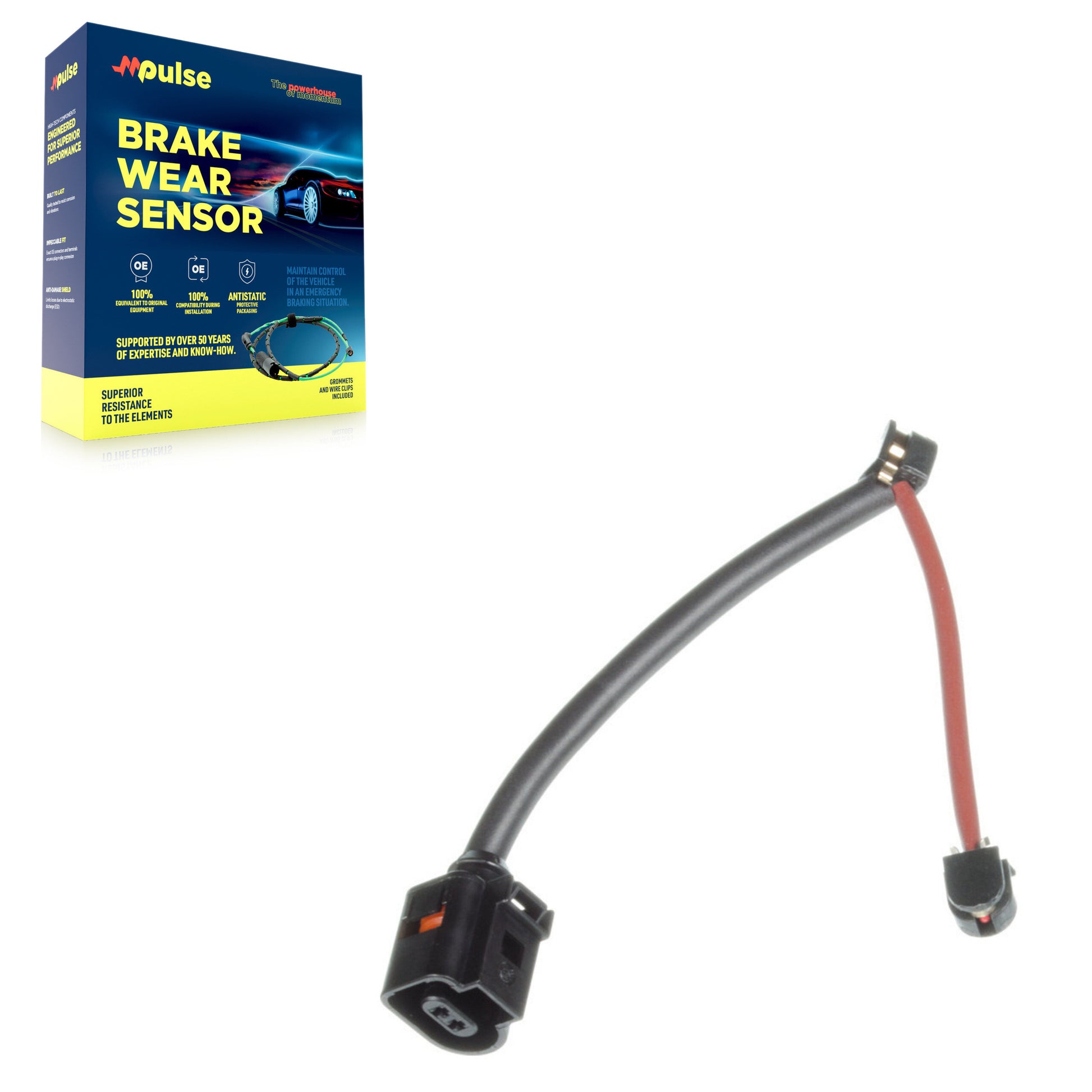 Mpulse SEN-2BWS0220 Disc Brake Pad Wear Sensor for 2010-2024 Porsche Panamera, Audi e-tron GT, Audi RS e-tron GT - Rear