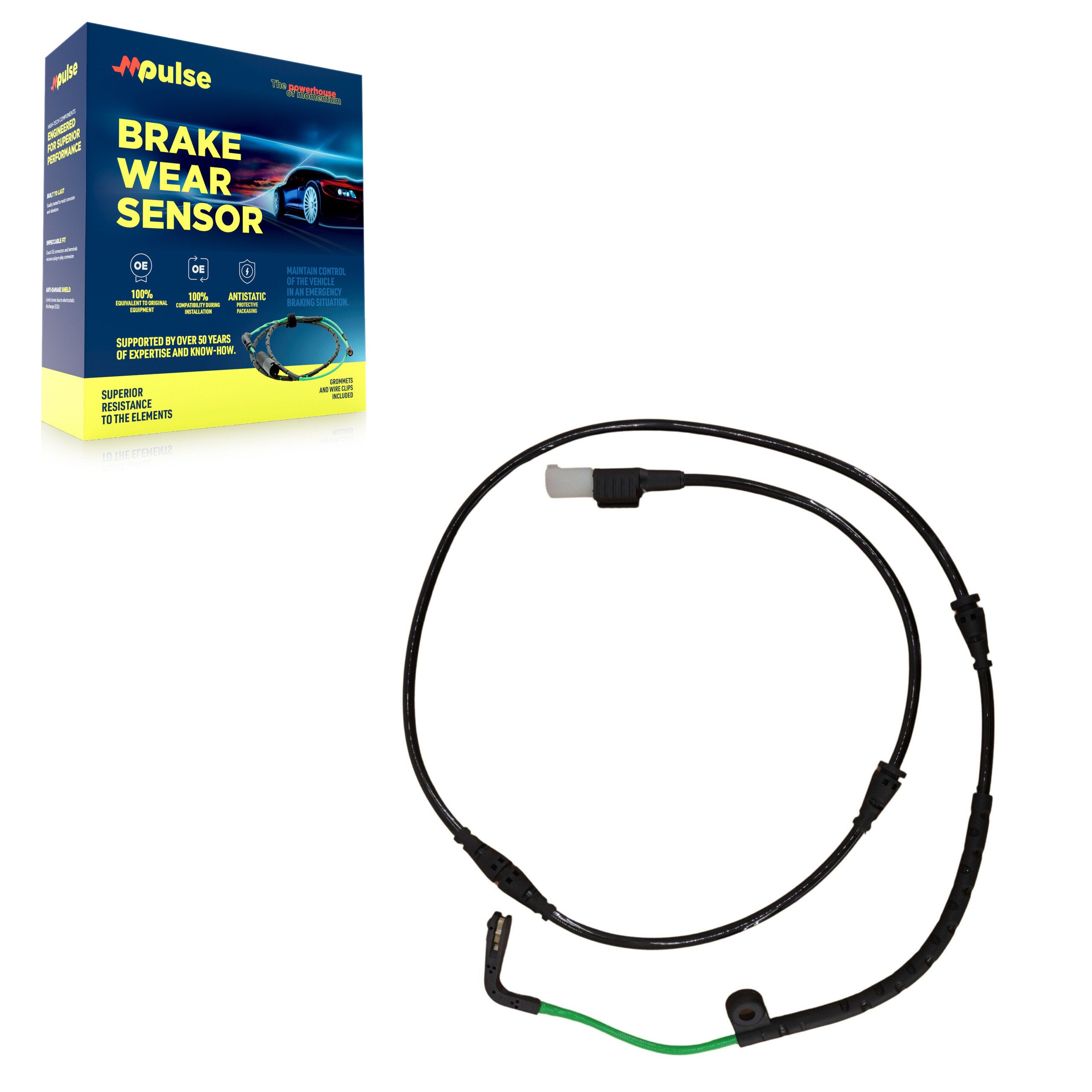 Mpulse SEN-2BWS0221 Disc Brake Pad Wear Sensor for 2005-2016 Land Rover Discovery, Land Rover LR4, Land Rover LR3 - Front