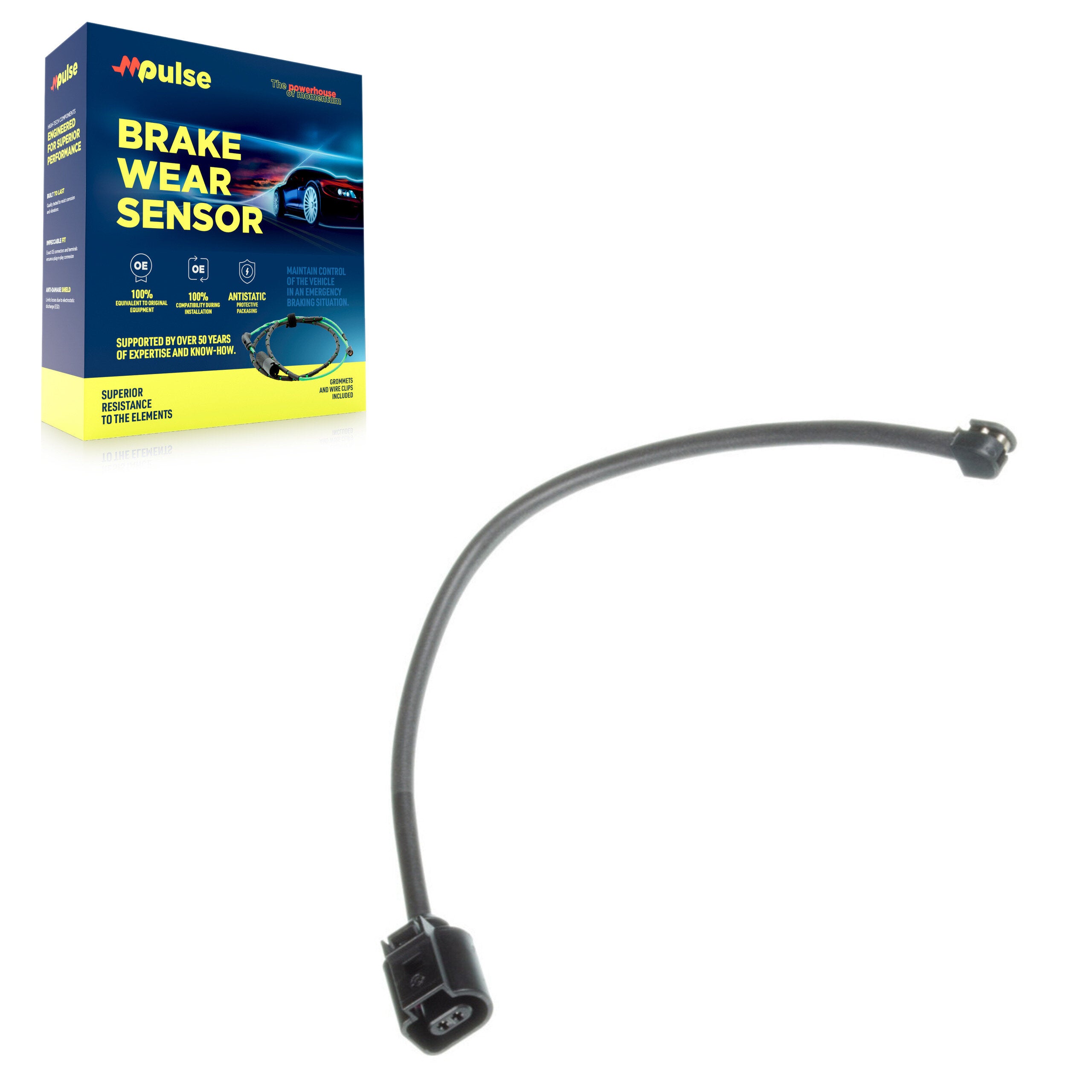 Mpulse SEN-2BWS0223 Disc Brake Pad Wear Sensor for 2011-2018 Porsche 911, Porsche Panamera, Porsche Cayenne - Front
